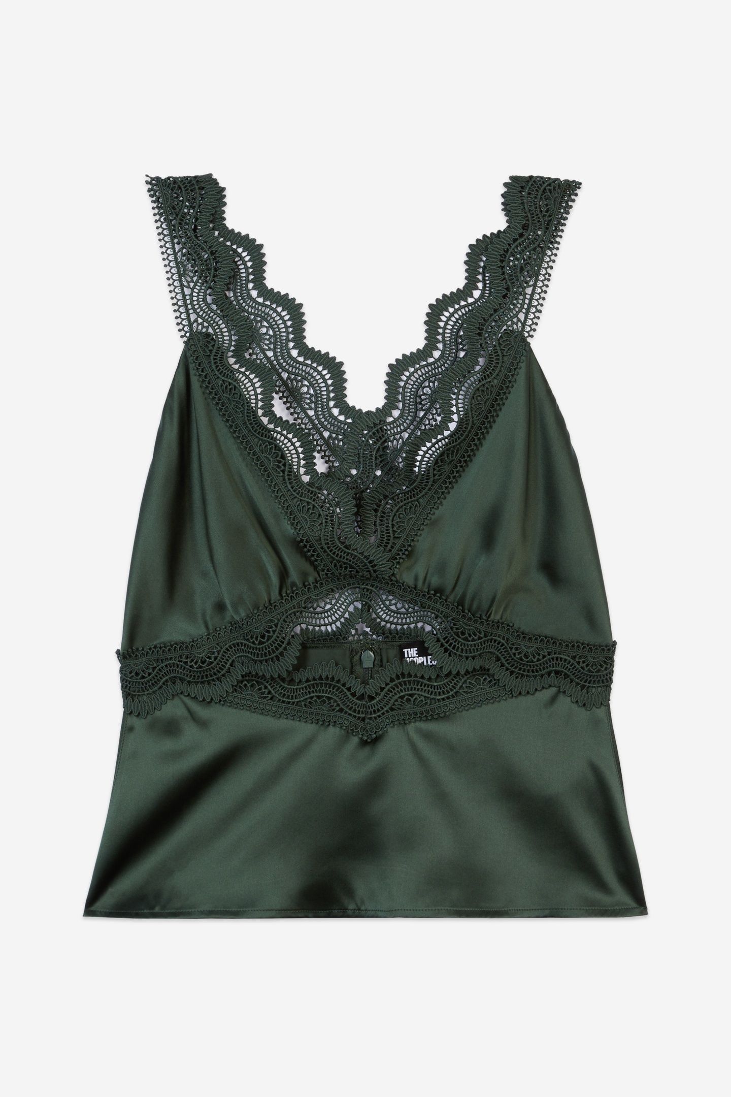SILK TOP WITH GUIPURE WOOD KAKI 5