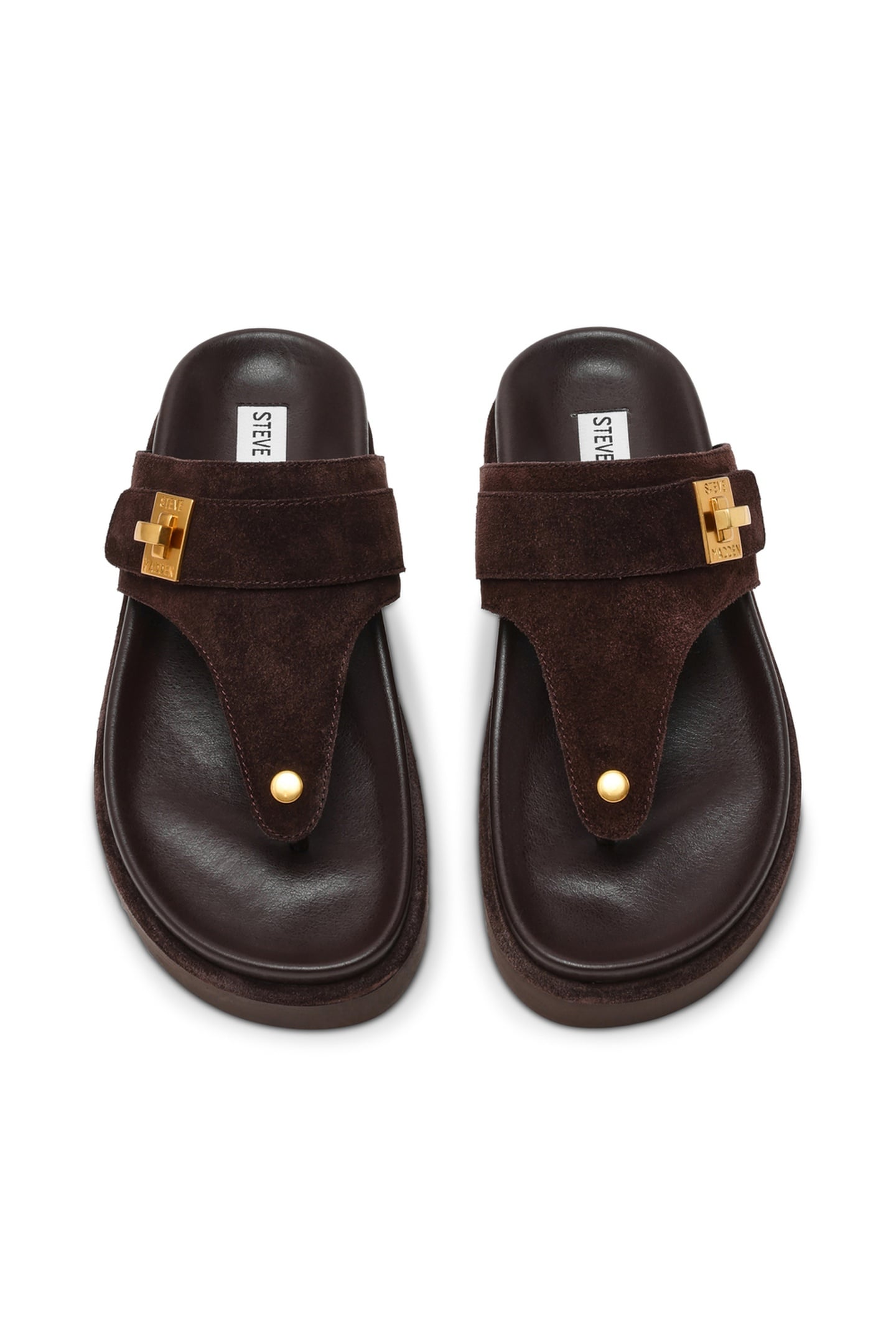 TUNED-IN SANDALS CHOCOLATE BROWN SUEDE 6