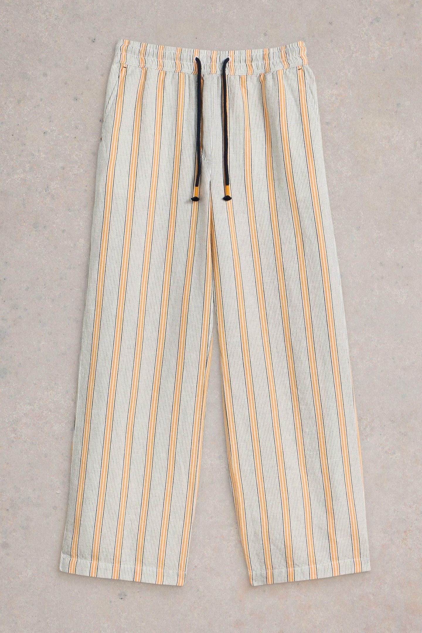 BELLE LINEN BLEND TROUSER WHITE MULTI 5