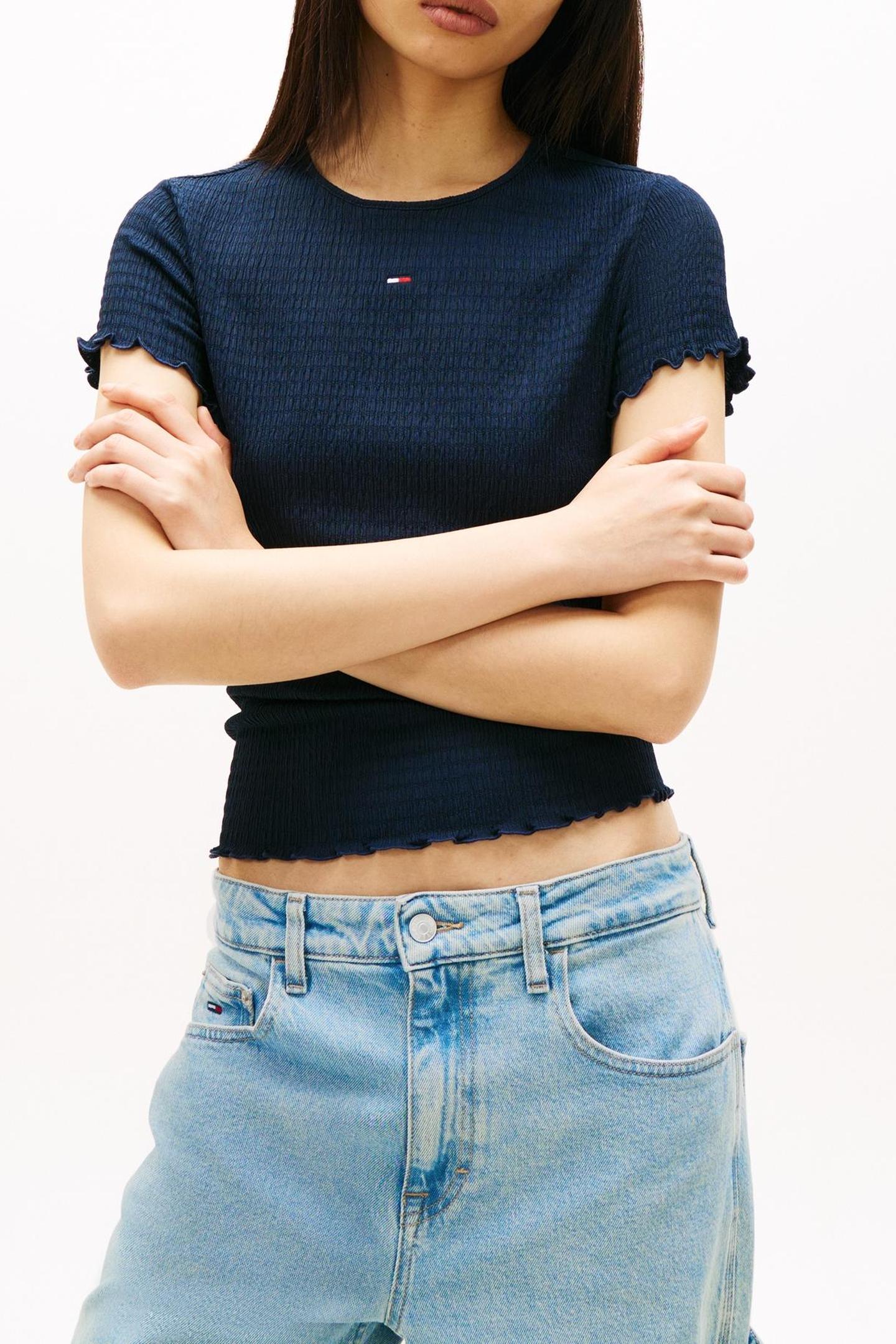SLIM SMOCK SS TEE DARK NIGHT NAVY 3