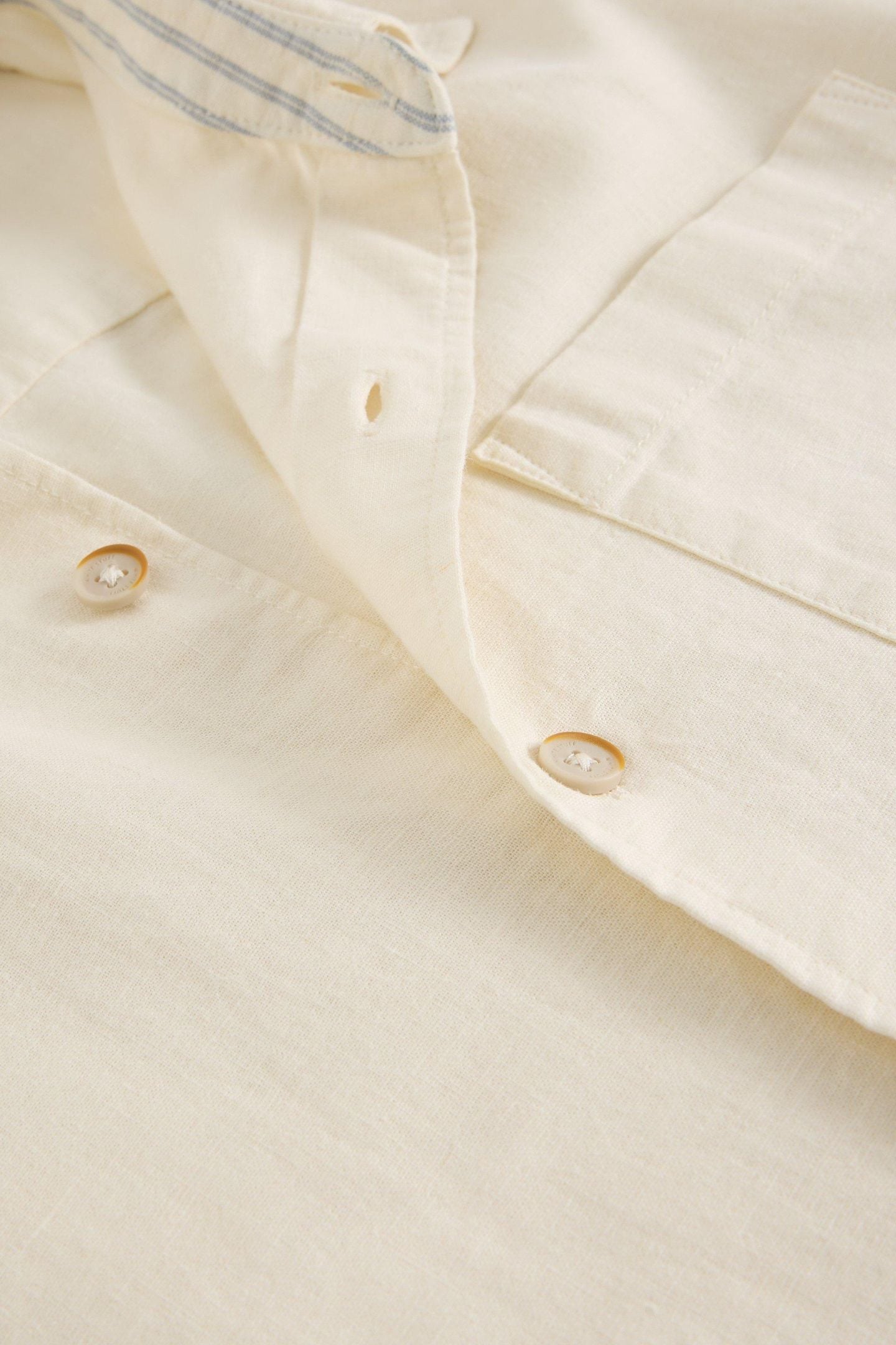 ELY LINEN COTTON SS SHIRT NATURAL WHITE 5