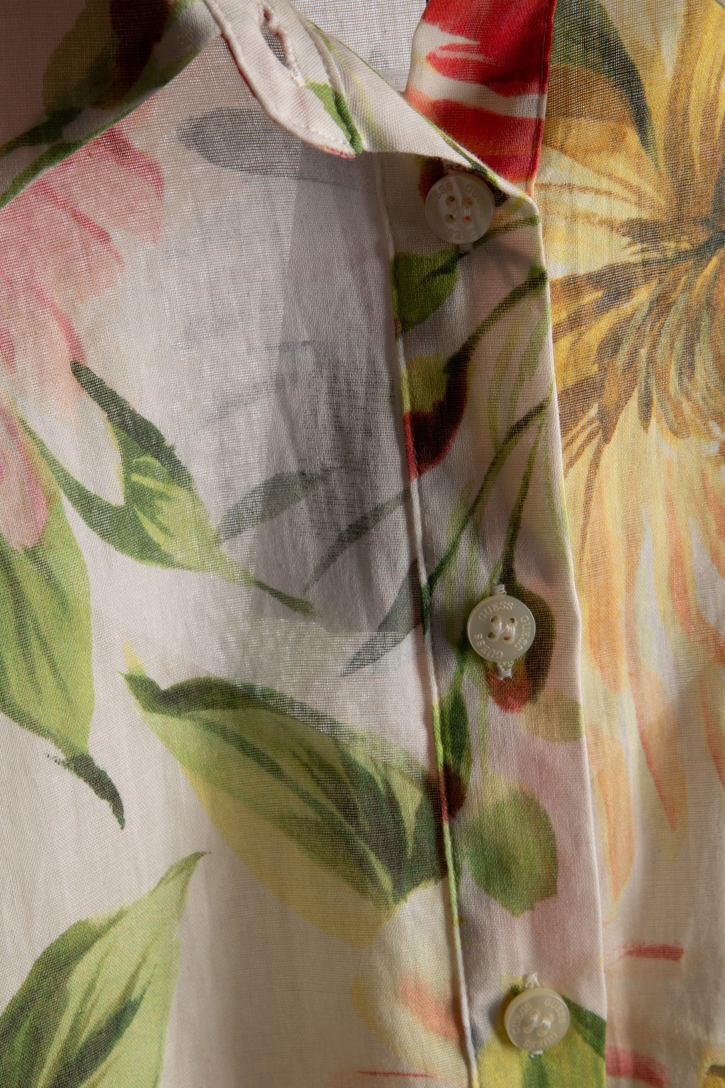 GUESS ECO LS FAITH DRESS PAINTED DAISIES PRIN 6