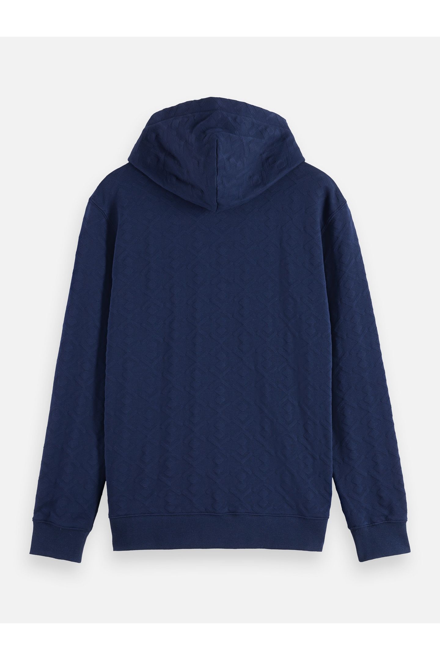 JACQUARD TERRY HOODIE PEACOAT 3