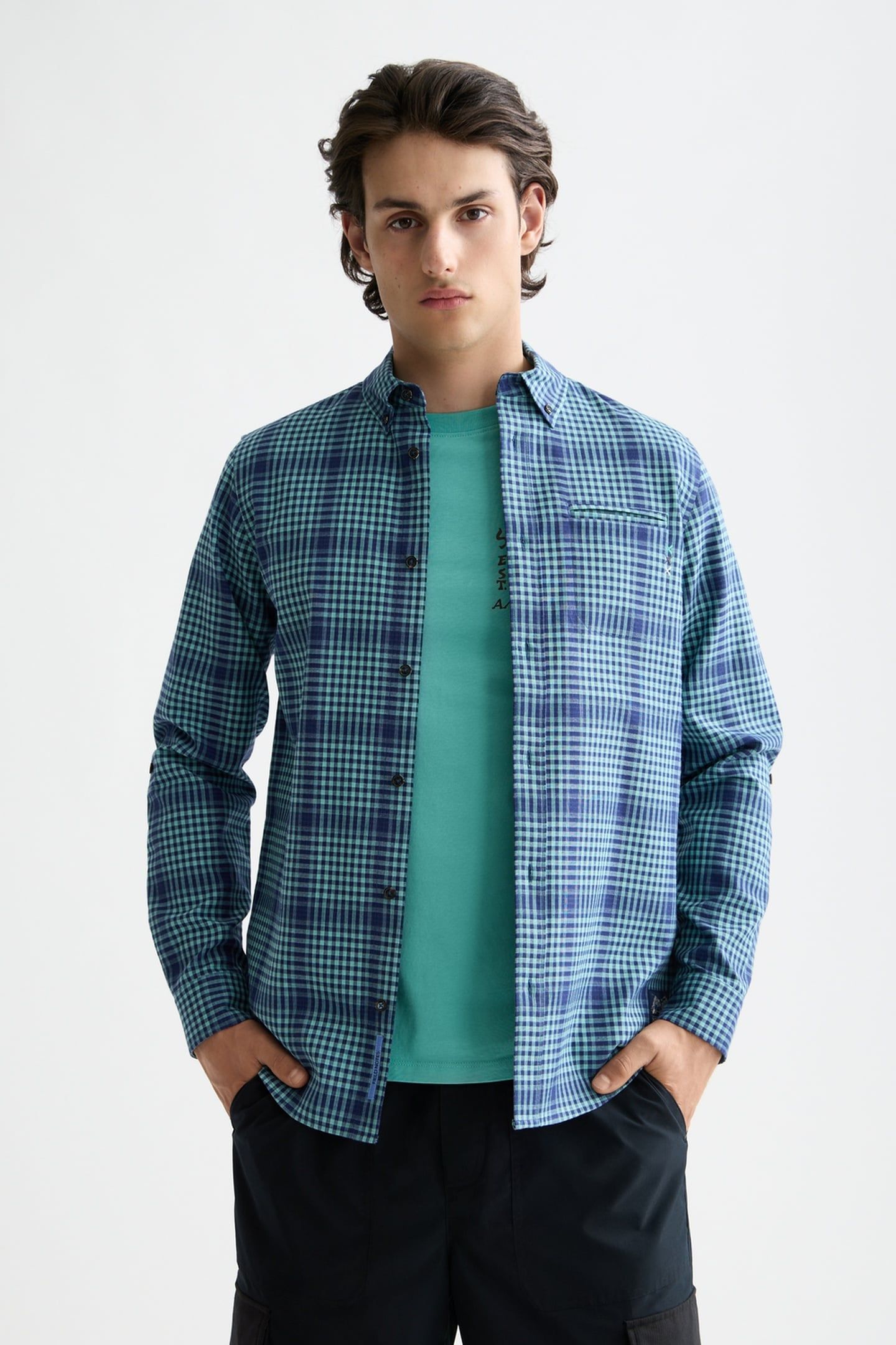 SHADOW-CHECK DOUBLE-FACED SHIRT PEACOAT SHADOW CHECK 1
