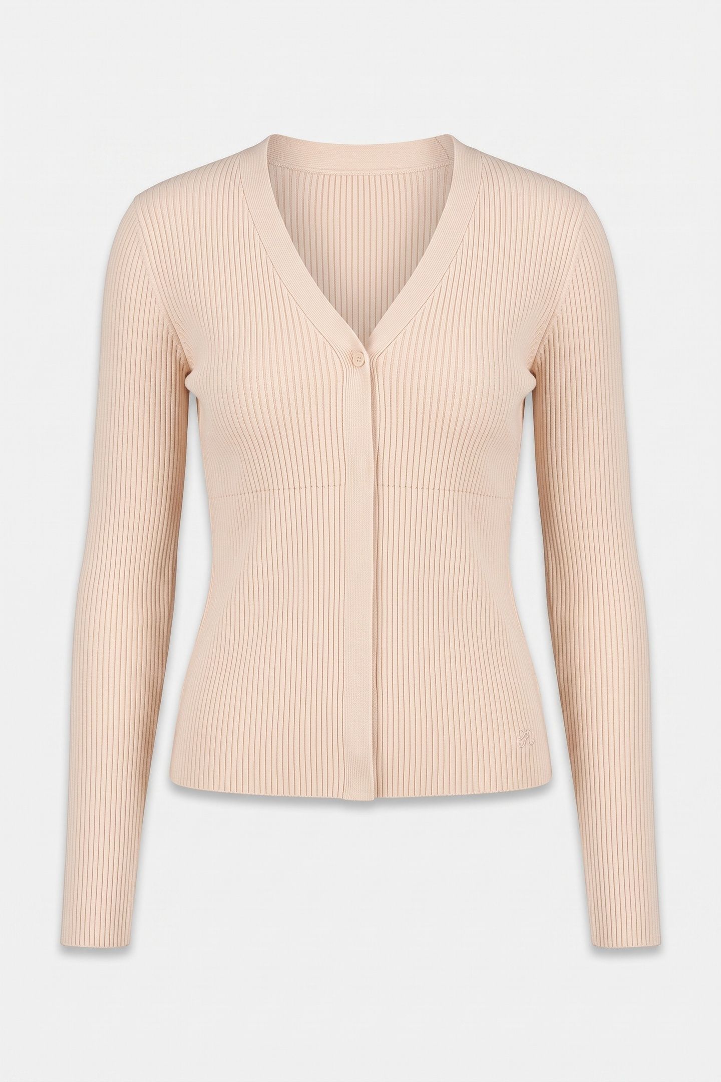 LONG SLEEVE CARDIGAN WITH TANK RIB SET MOTHER OF PEARL 3
