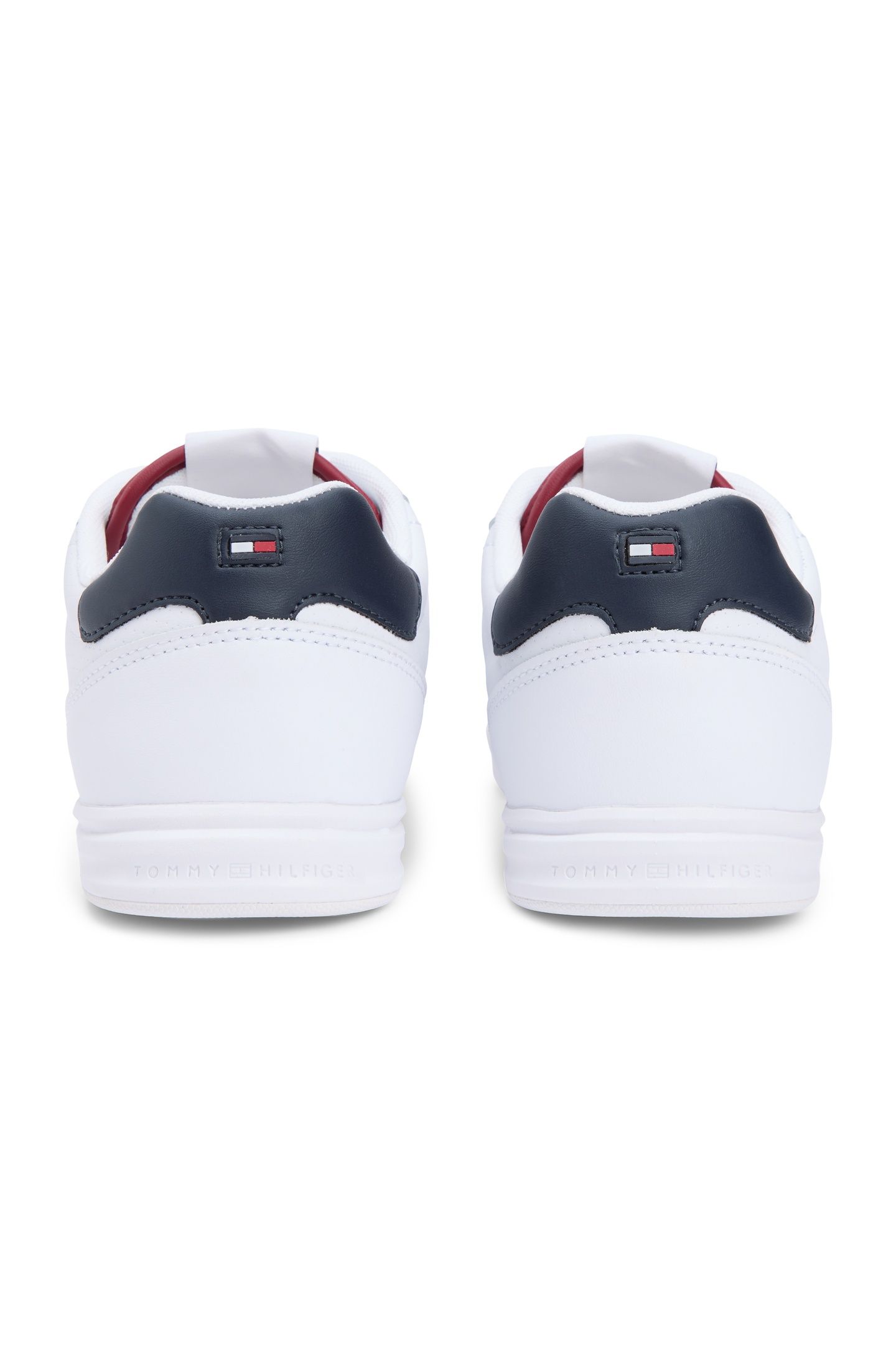 CONTRAST HEEL TRAINERS WILEATHER WHITE 4