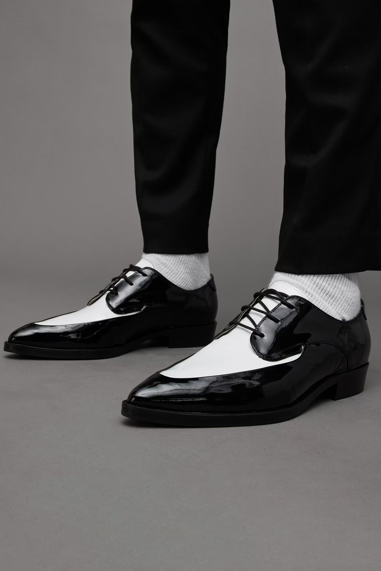 LEX PATENT LACE UP BLACK/WHITE 3