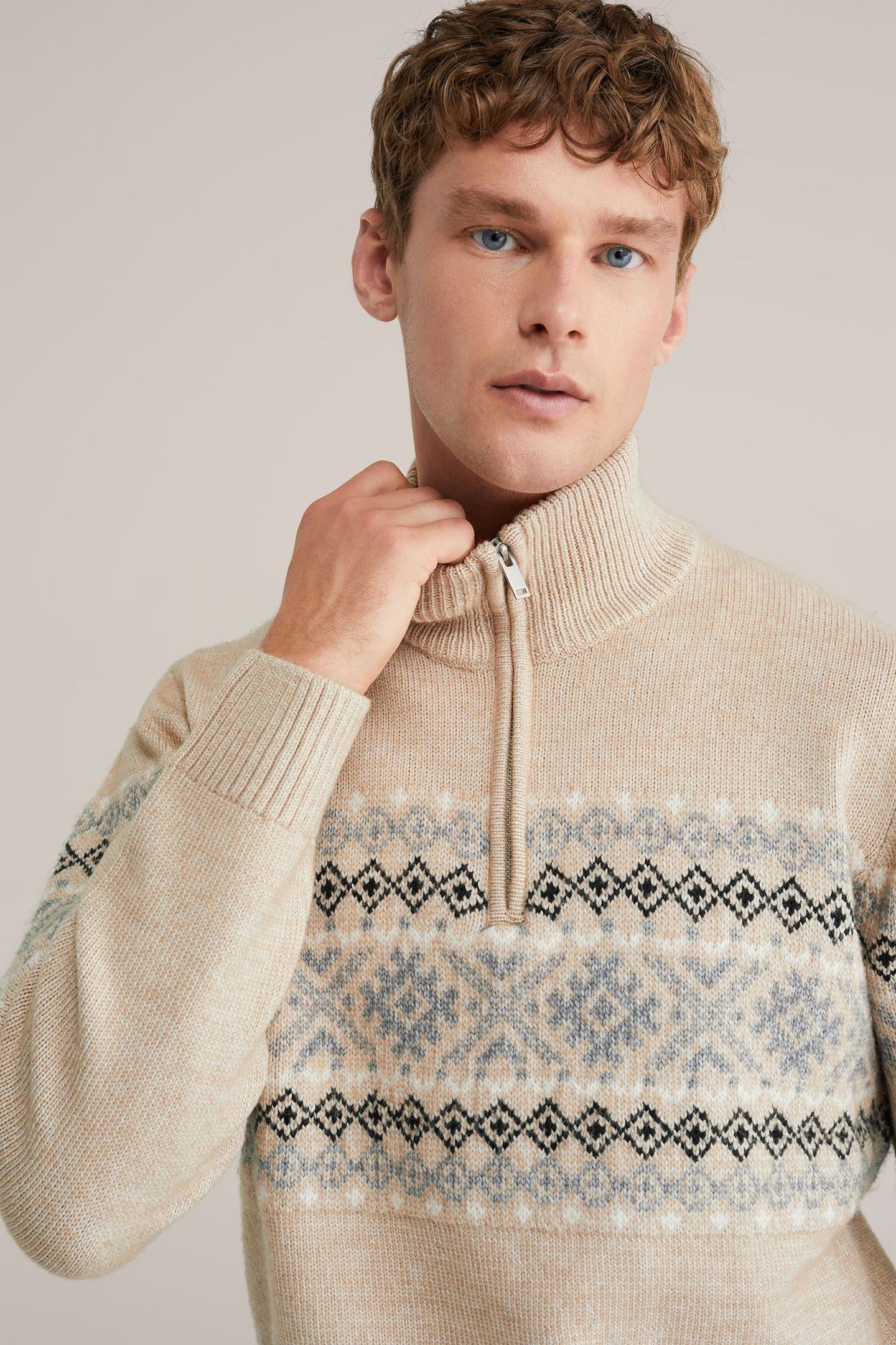HALFWAY ZIPPER BEIGE 5