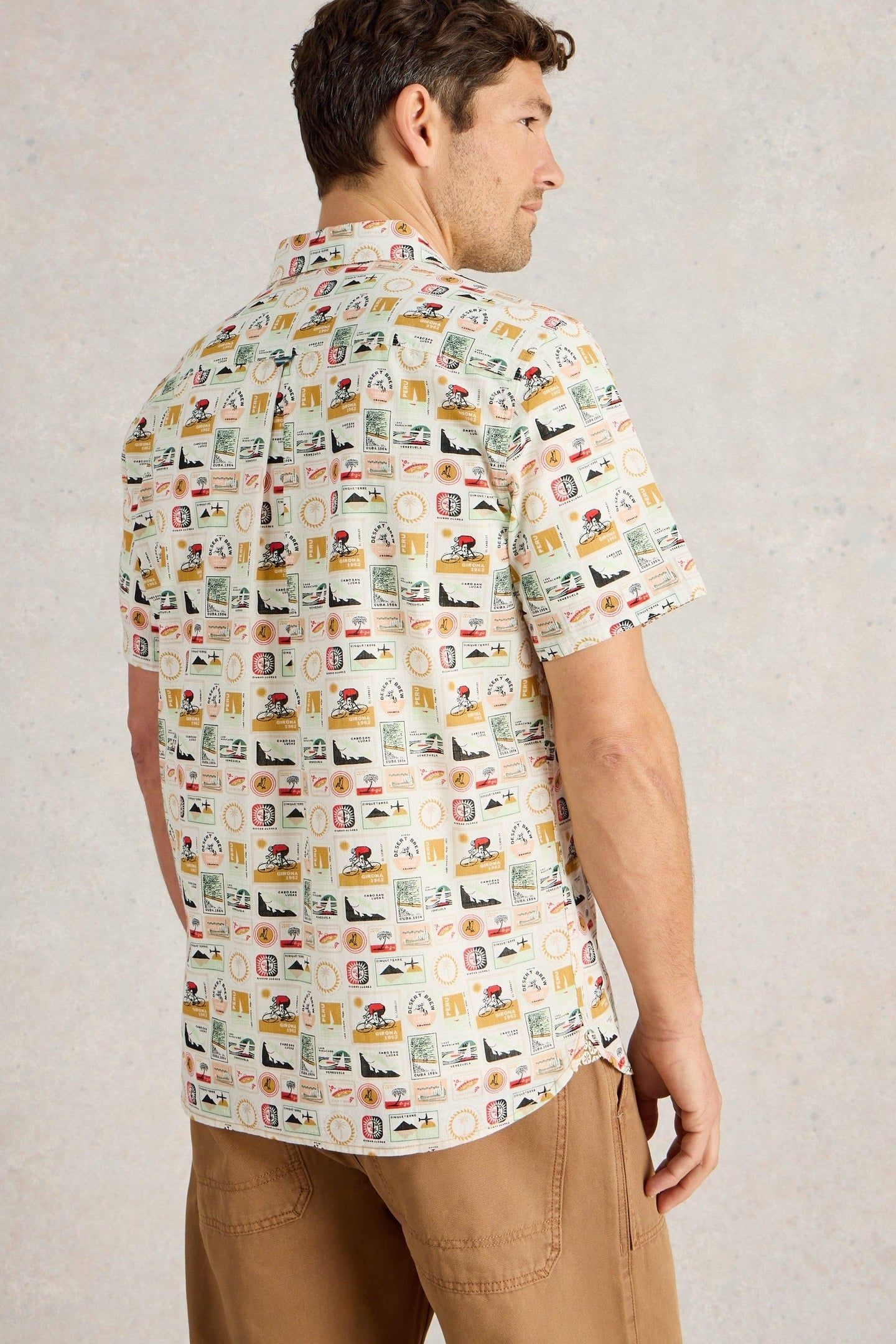 FINSBURY TRAVEL PRINTED SHIRT NATURAL PRINT 3