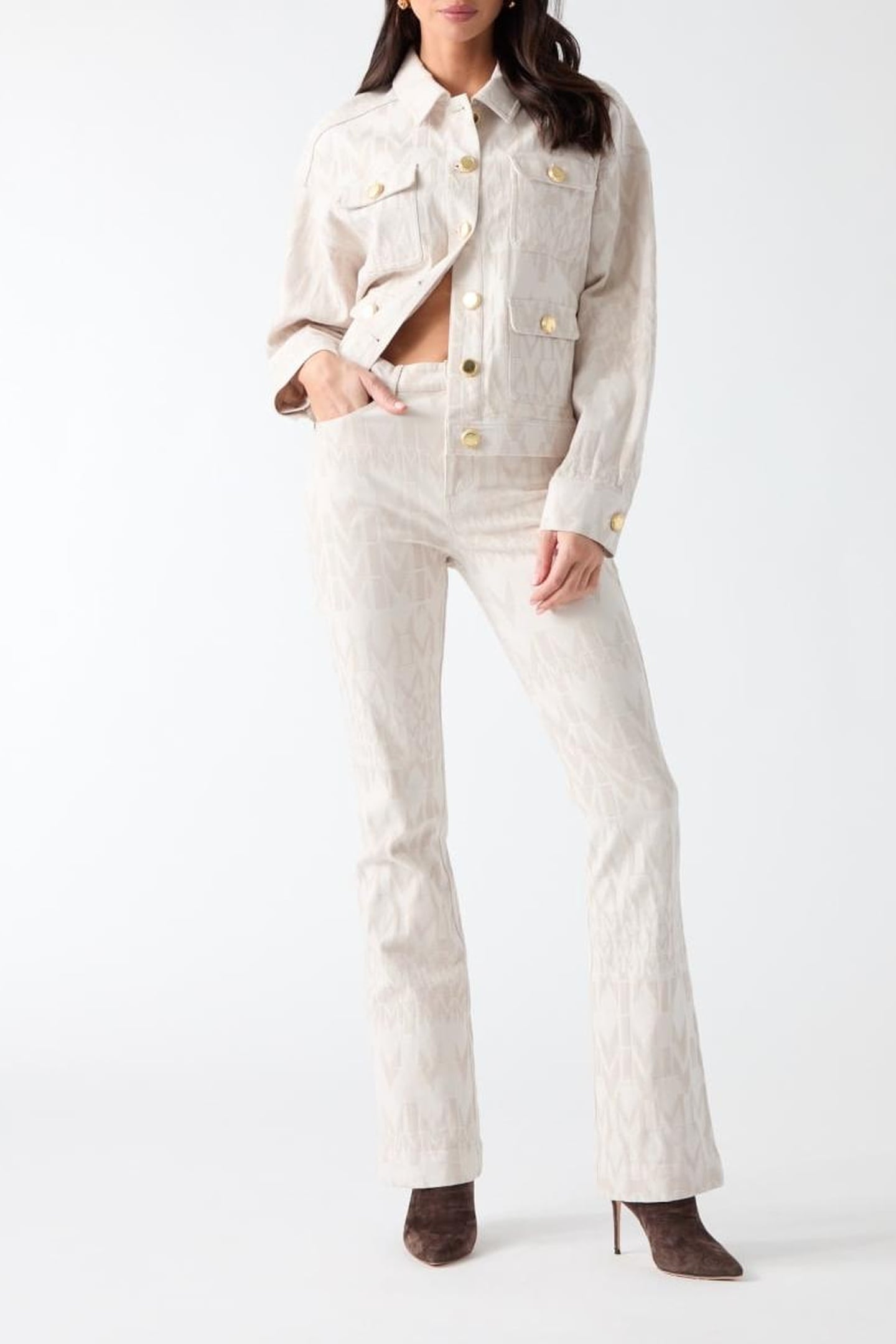 SARAH PATCH POCKET D MONOGRAM OFF WHITE 1