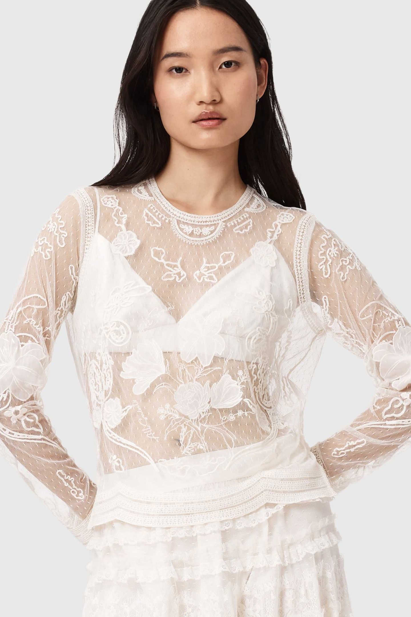 ARLEA EMB TOP VINTAGE WHITE 1