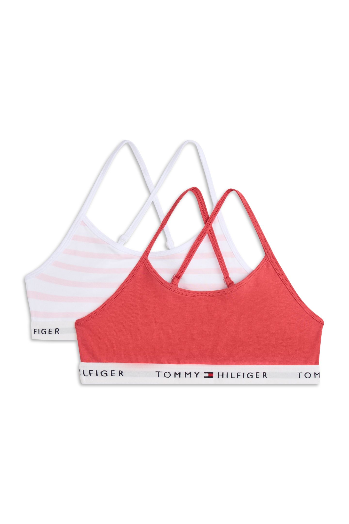 GIRLS 2-PACK STRAPPY BRALETT BRETTON STRIPE/FROST CRANBERRY 1