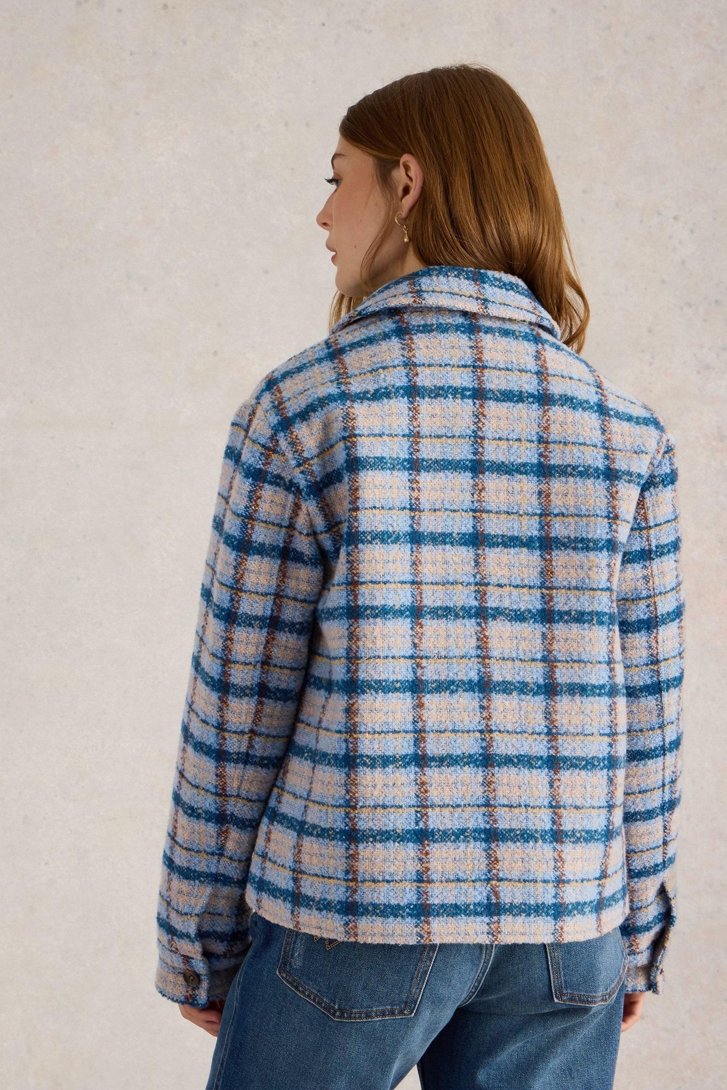 AMELIA CHECK JACKET BLUE MULTI 2