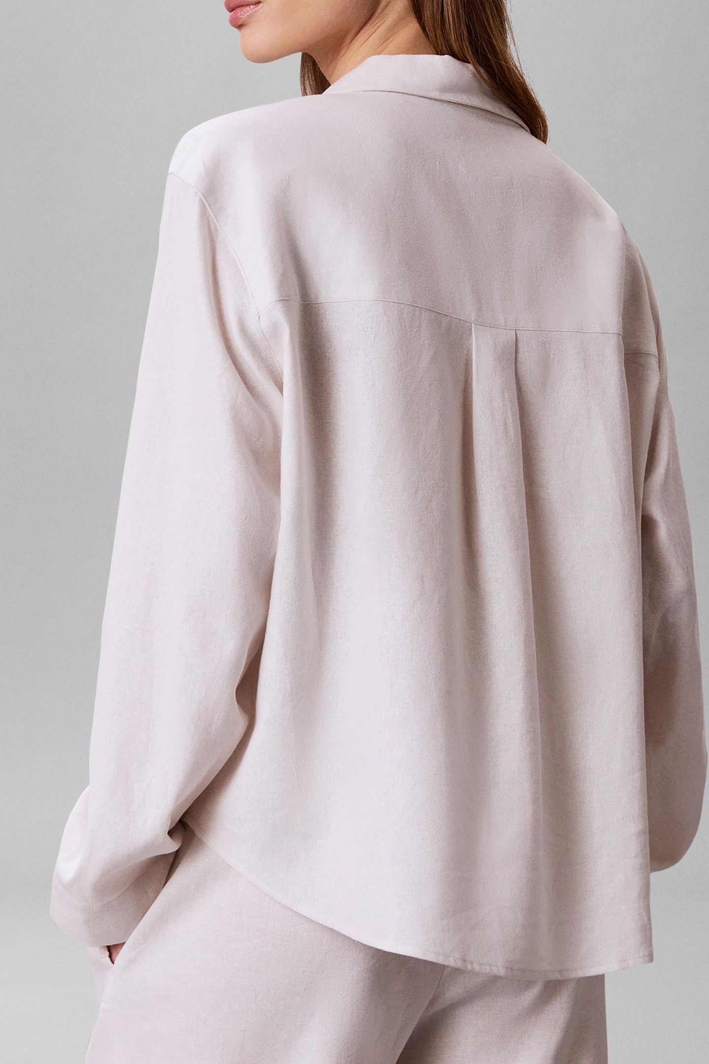 LINEN LS SHIRT WHITE SAND 4