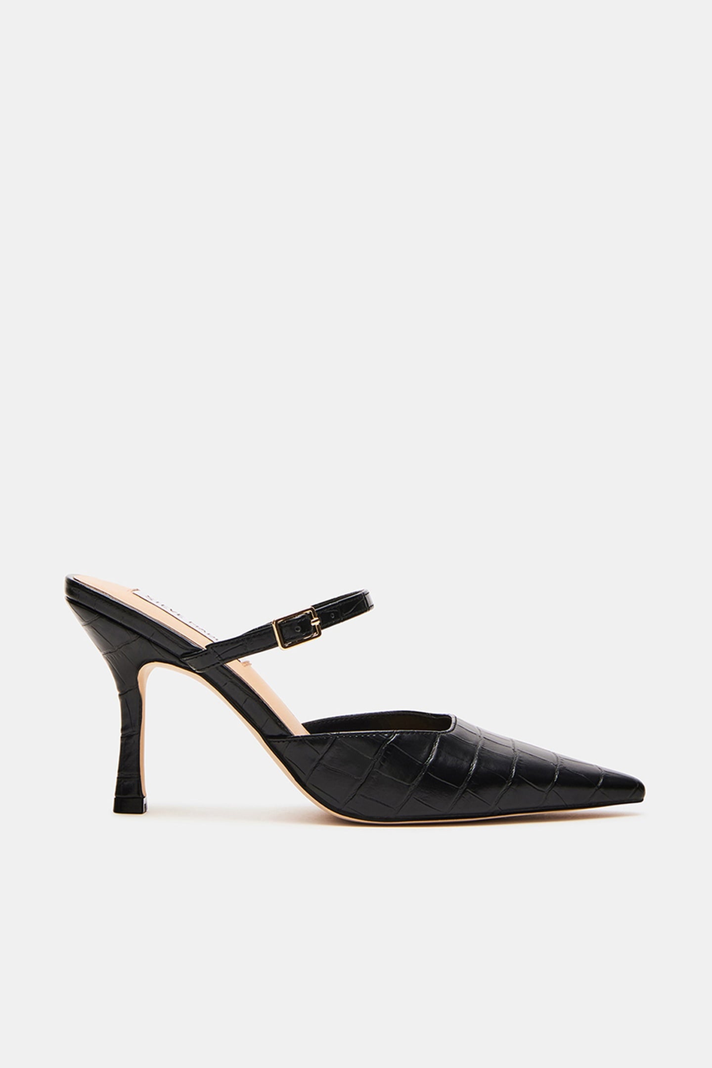 BRECKI MULES BLACK CROCO 1