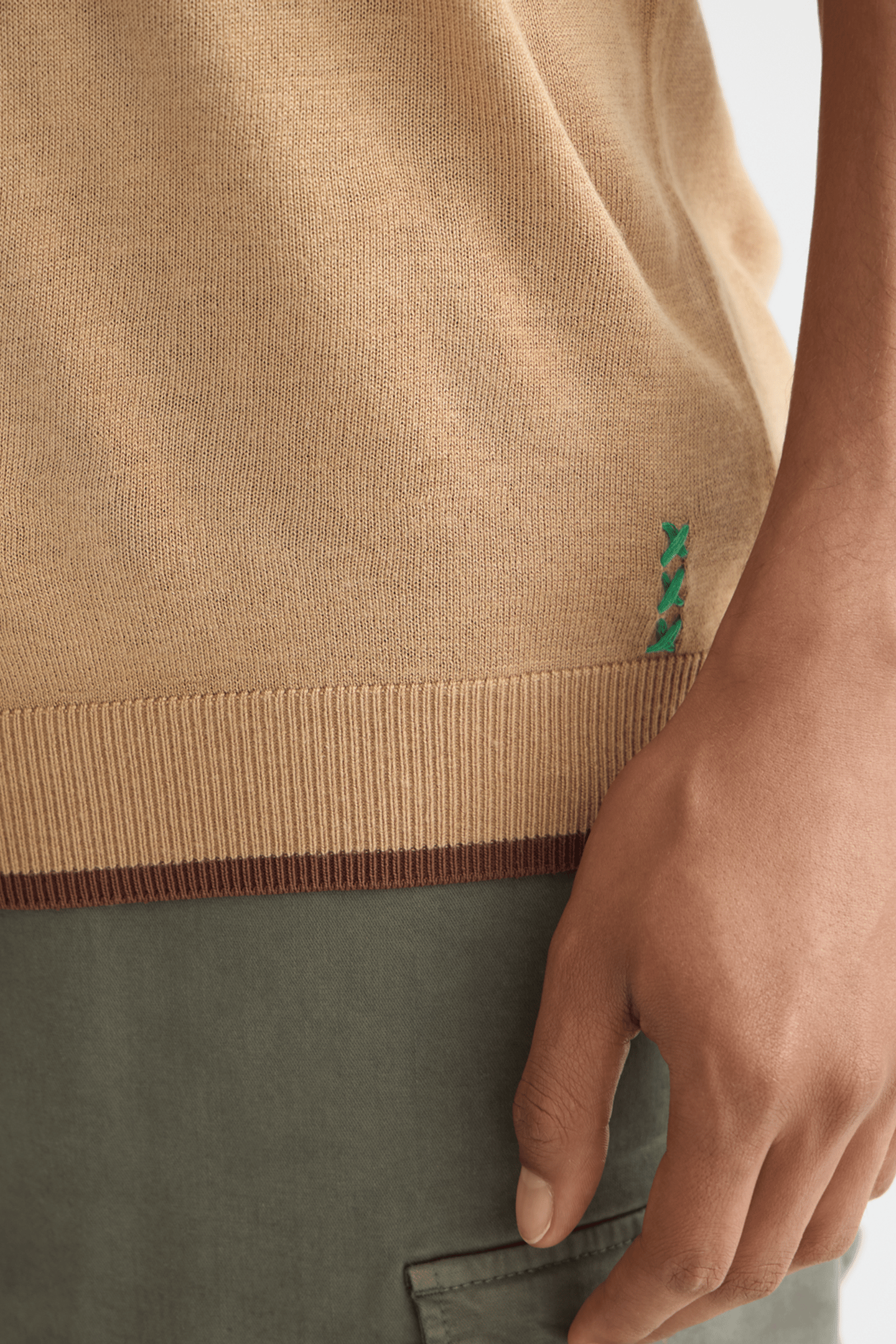KNITTED RELAXED FIT T-SHIRT TANNIN 6