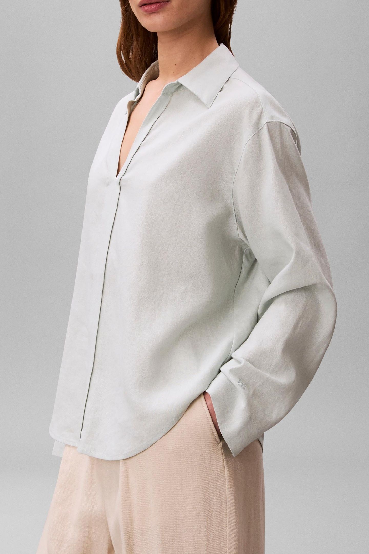 LINEN LS SHIRT PALE MEADOW 3