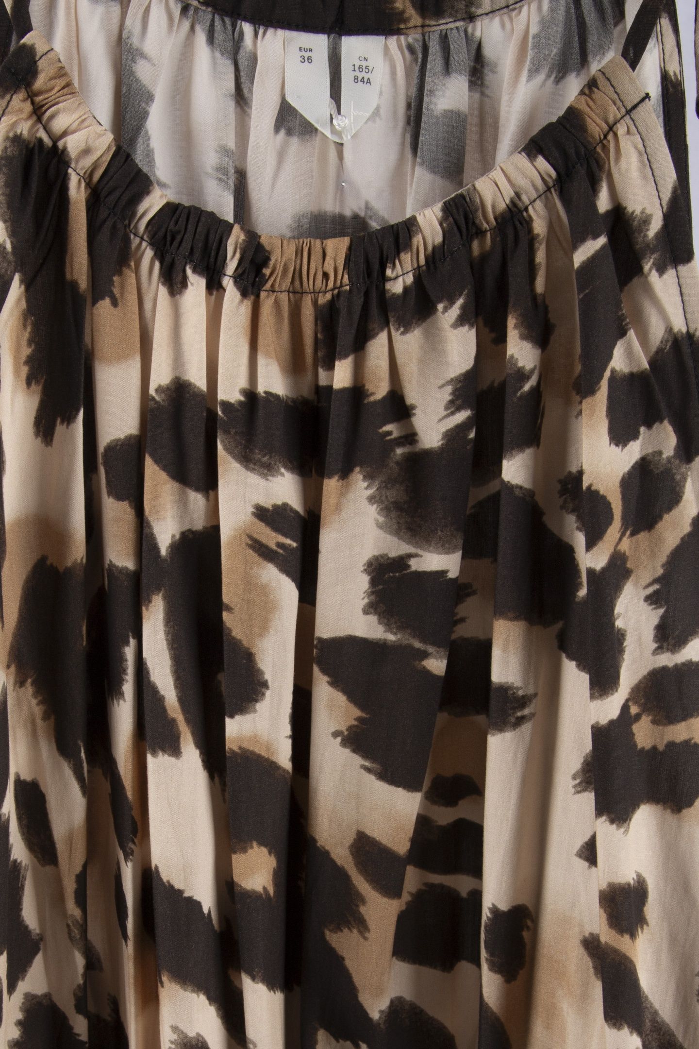 GERRI AOP DRESS BROWN 5