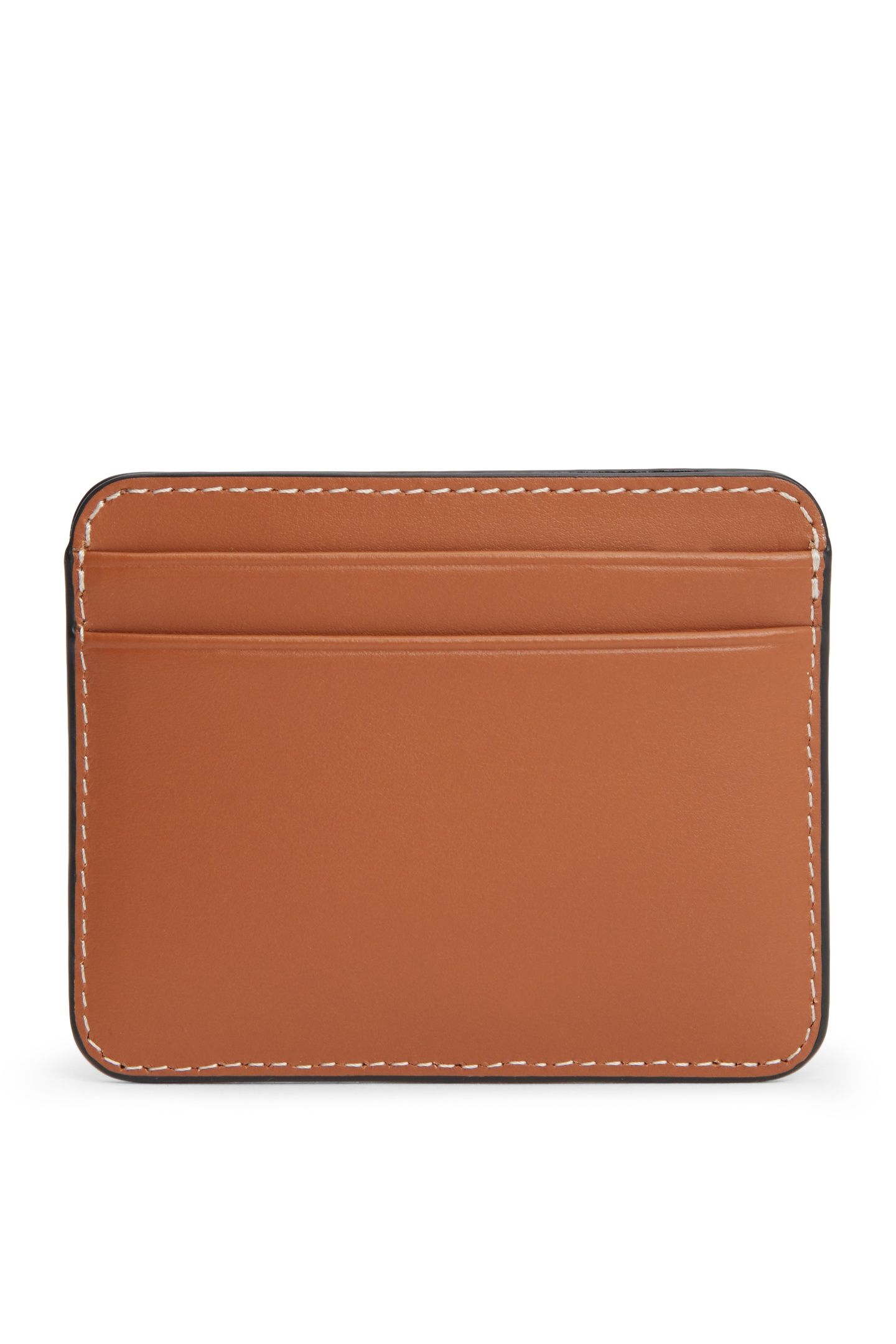 SCRIPT LEATHER CARDHOLDER COGNAC 2