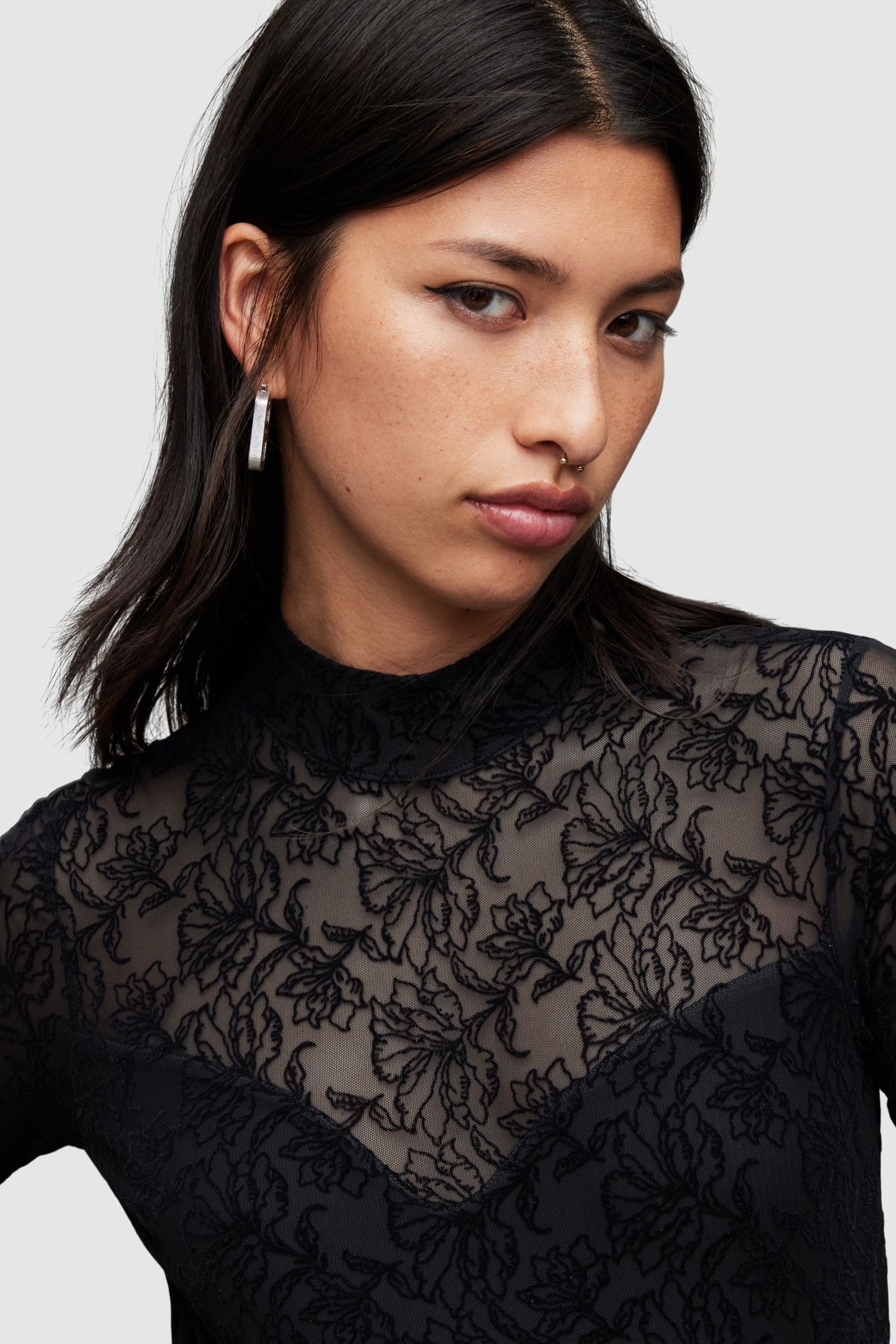 FLOCKED CATSUIT BLACK 7