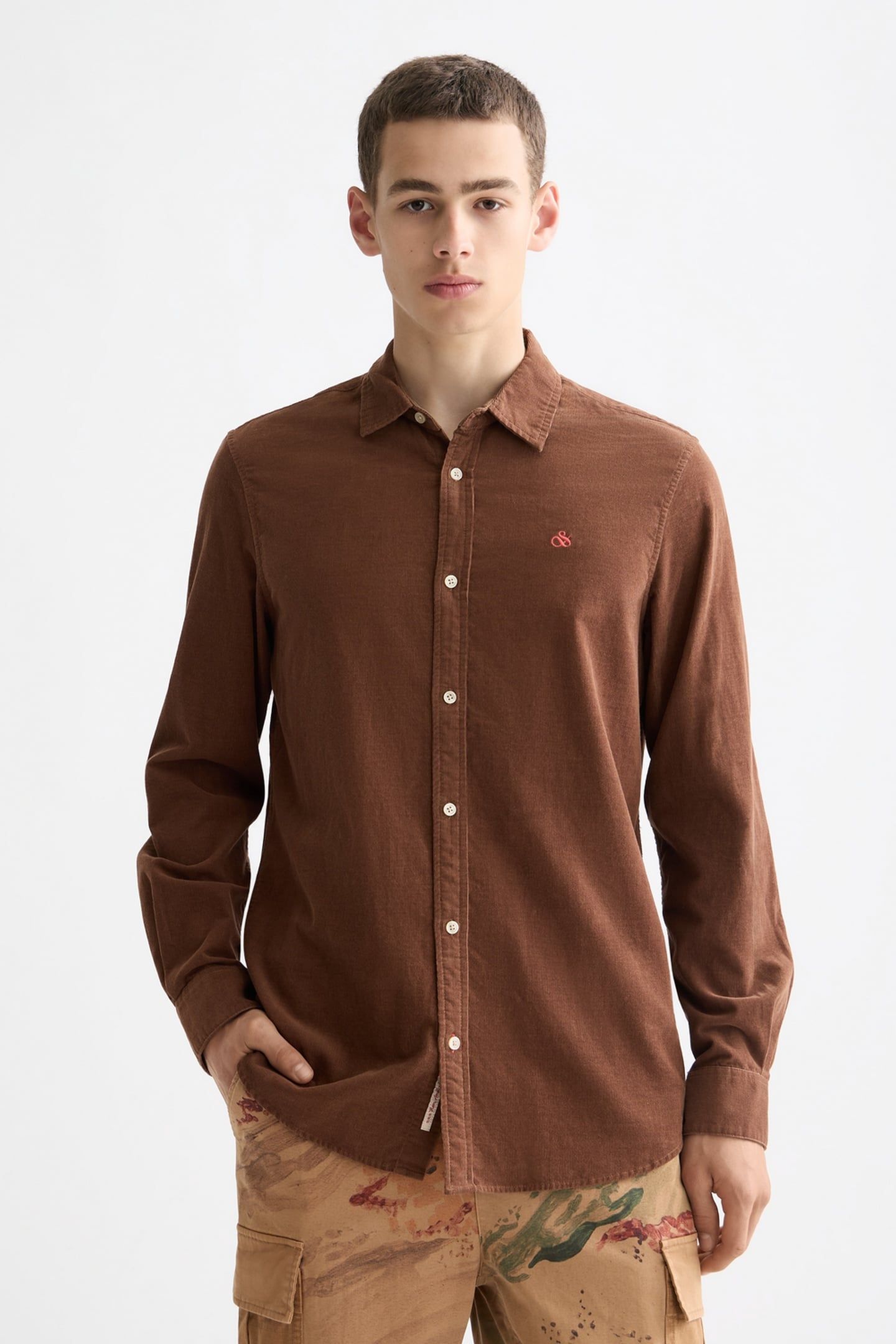 REGULAR-FIT CORDUROY SHIRT SOFT SILT 1