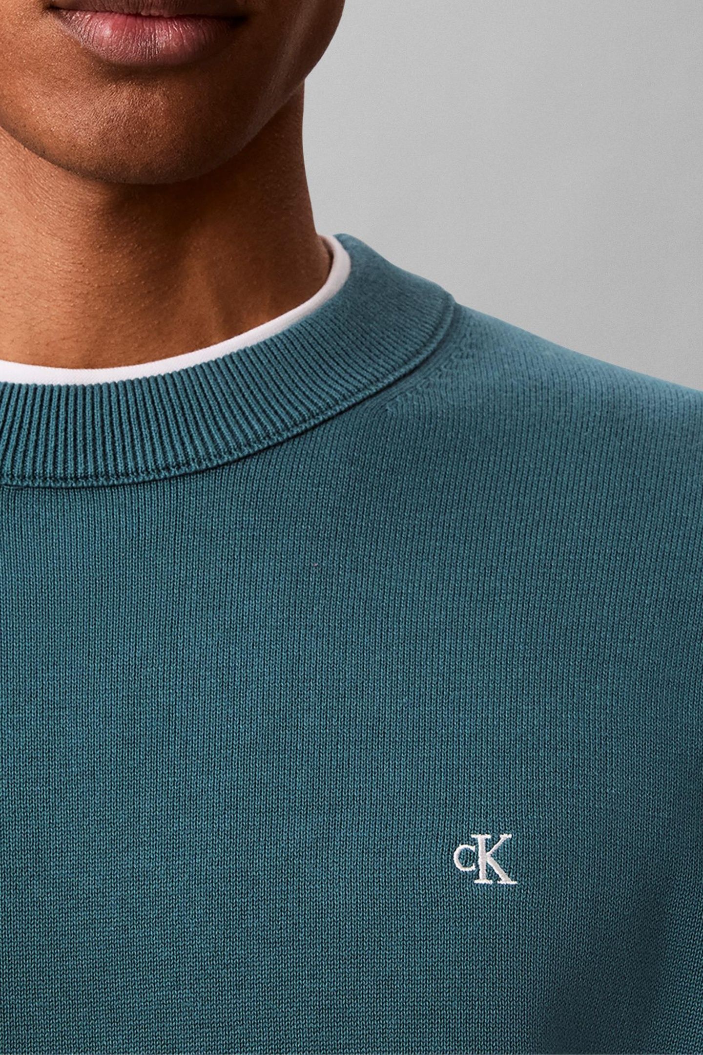 EU LONG SLEEVE COTTON RELAXED CREWNECK TAHOE GREEN 5