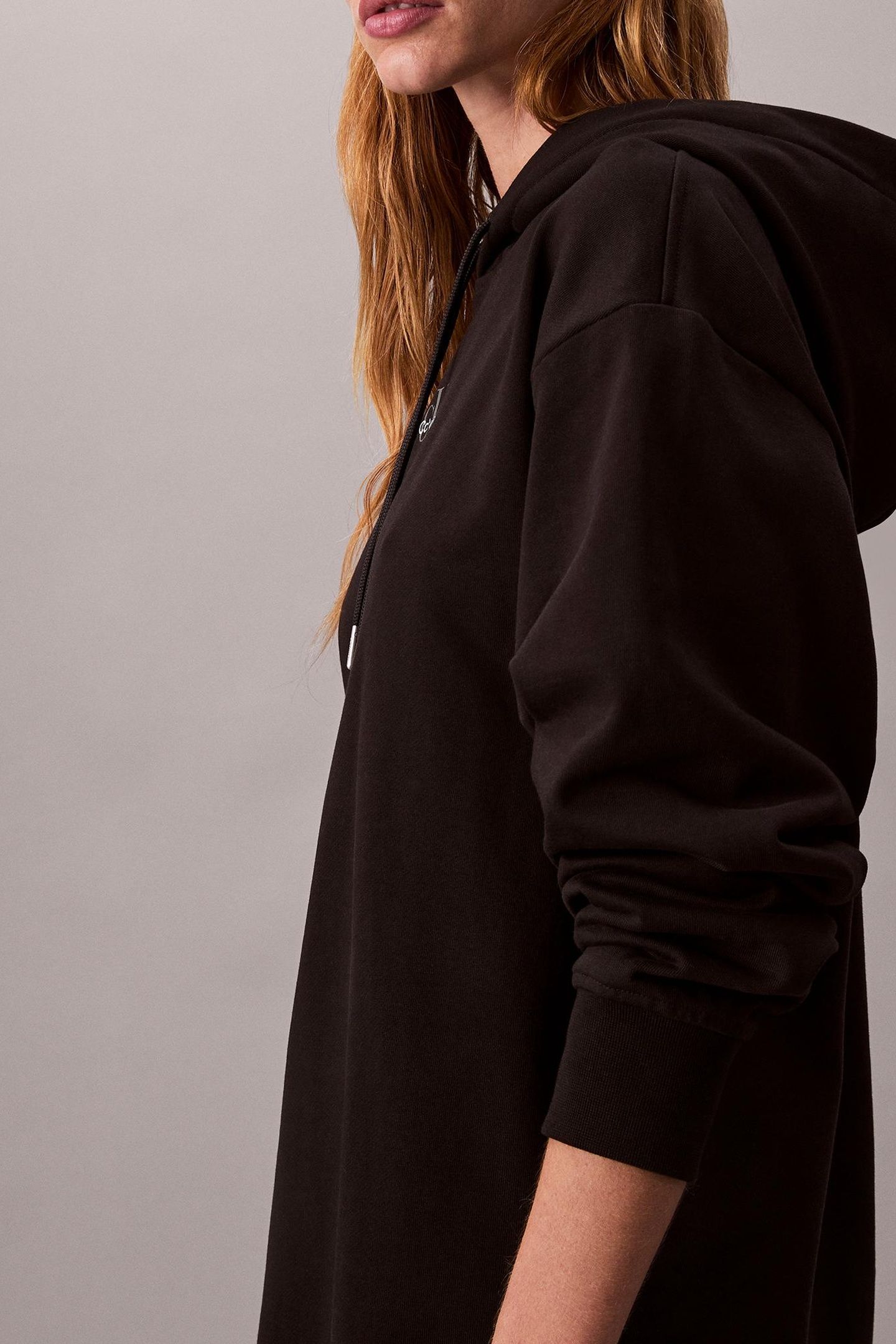 LONG SLEEVE MONOLOGO PREMIUM DRESS BLACK 3