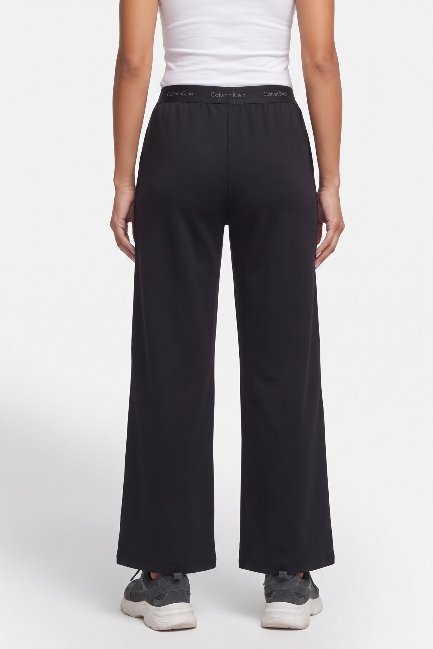 PONTE LOGO WAISTBAND TROUSER BLACK 2