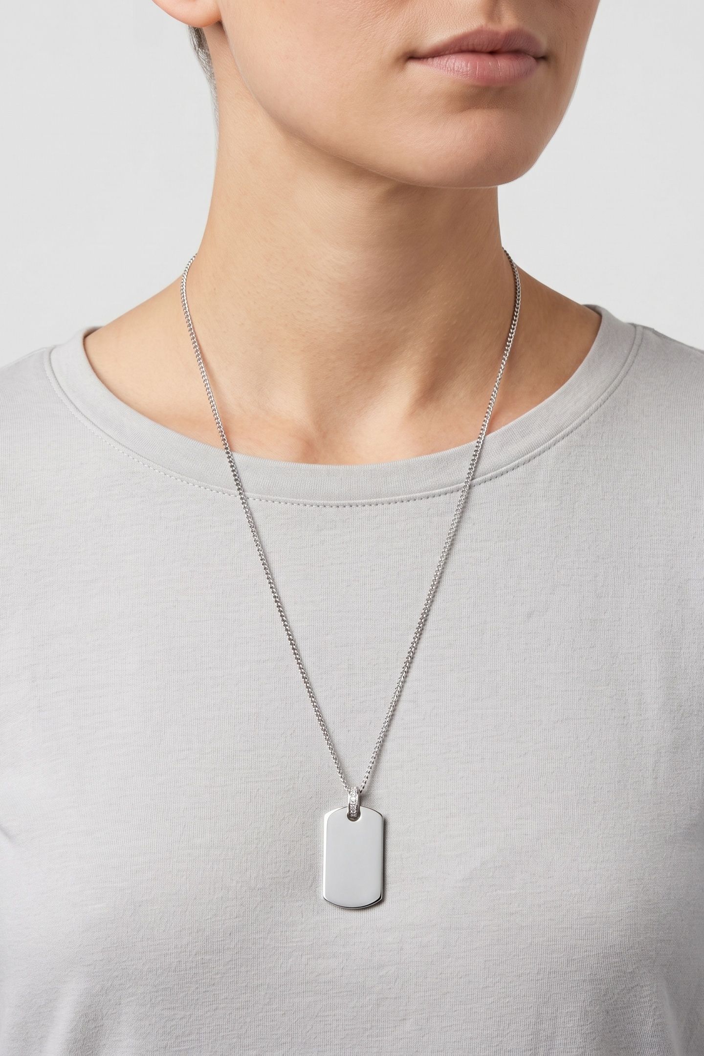 PLATE CHARM KETTE SILVER 1