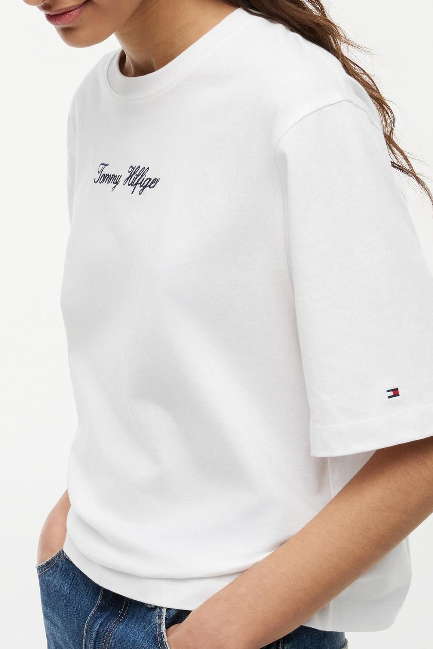 LOGO EMBROIDERY RELAXED CREW NECK T-SHIRT ECRU 5