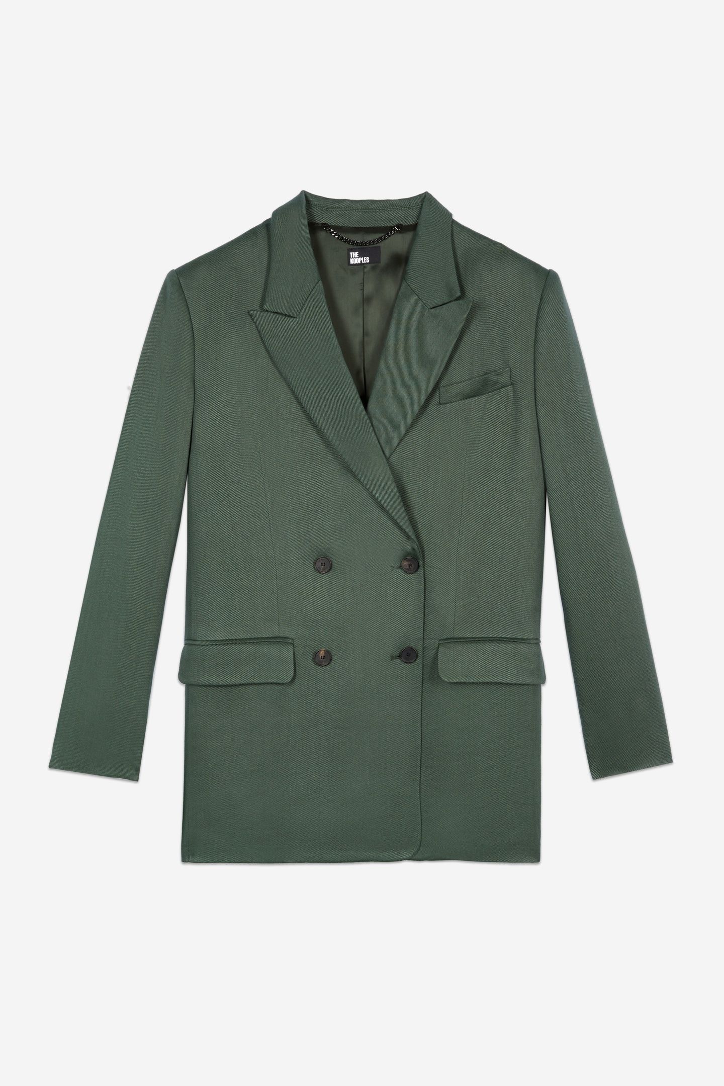 DOUBLE-BREASTED BUTTON-ON JACKET WOOD KAKI 5