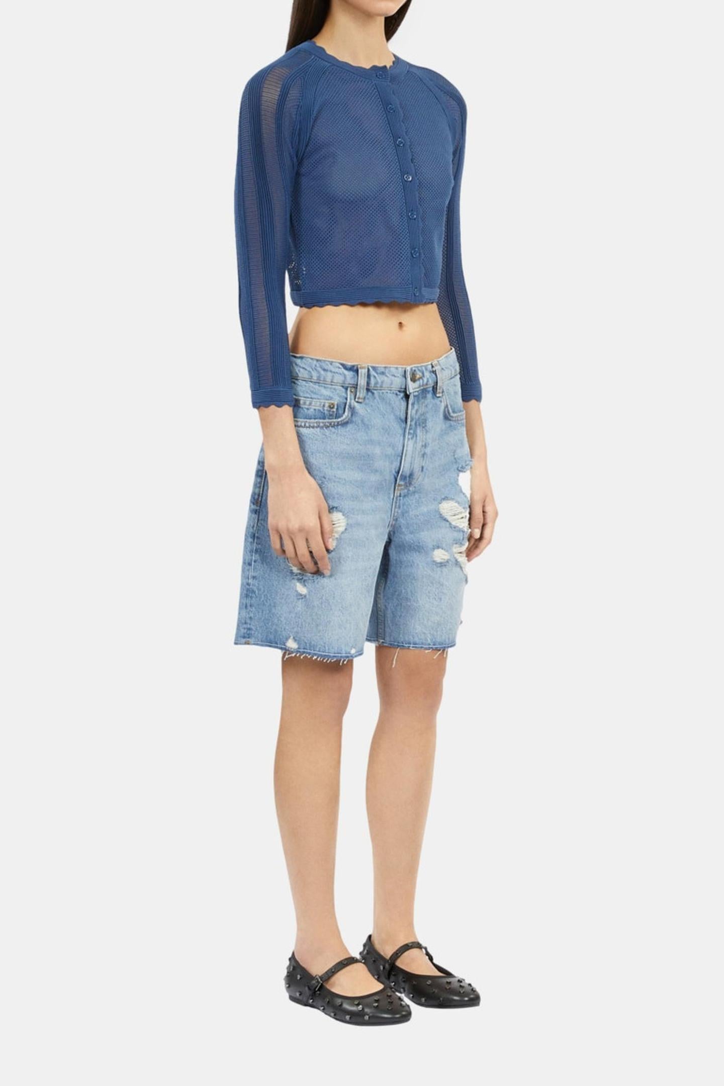 DENIM SHORTS MEDIUM BLUE 1