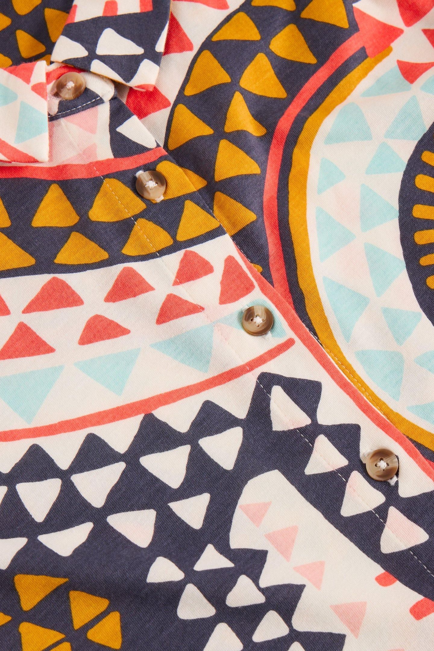 RUA JERSEY SHIRT DRESS WHITE MULTI 7