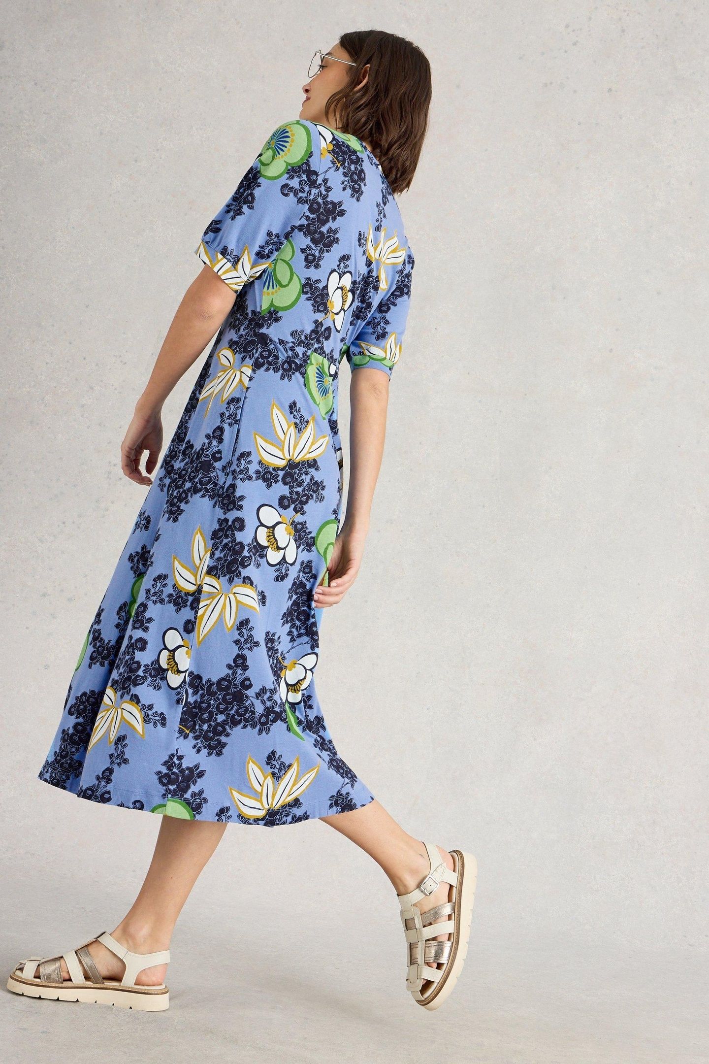 MEGAN JERSEY DRESS BRIGHT BLUE 3