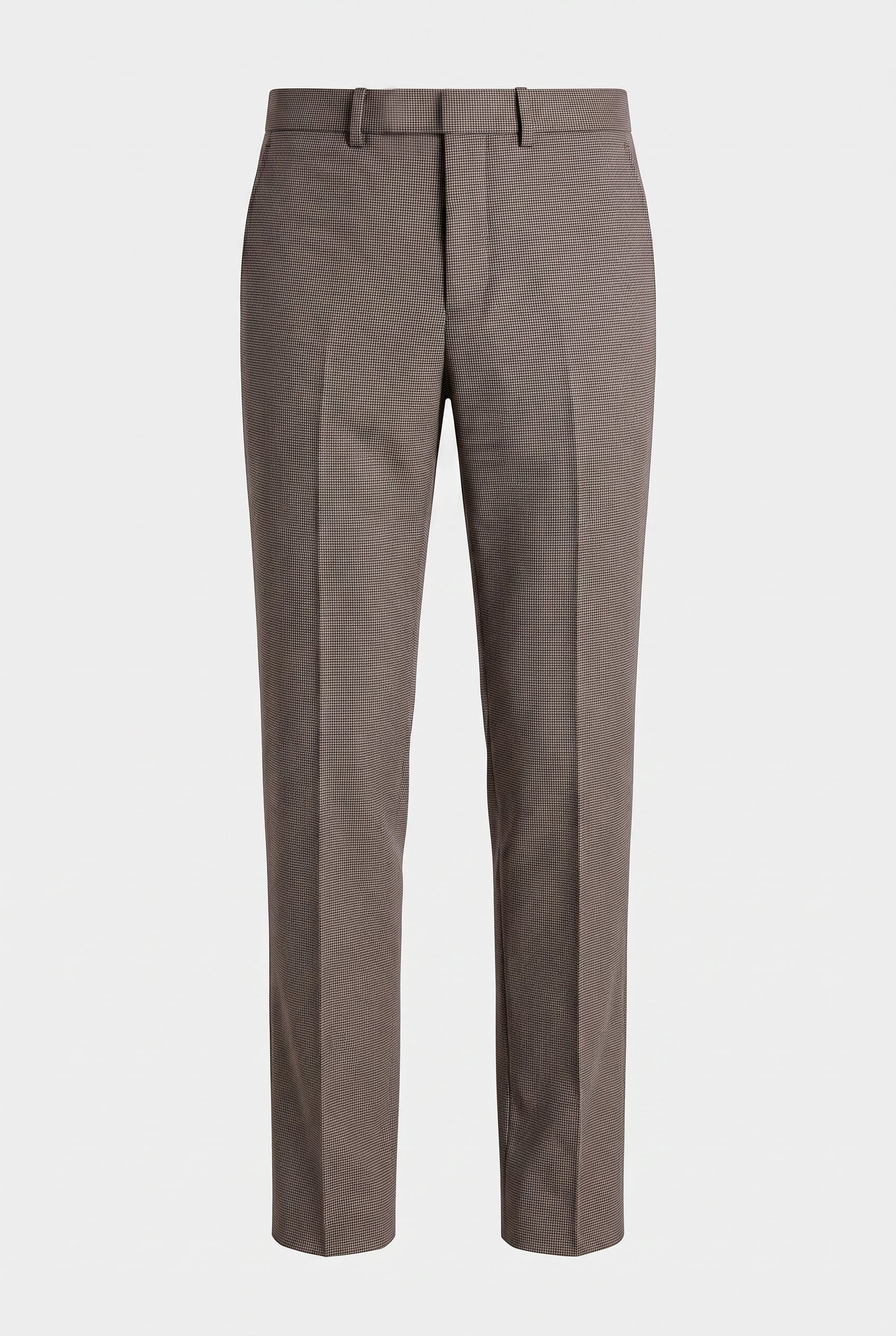HOUNDSTOOTH SLIM SUIT PANTS BRILLIANT WHITE 4