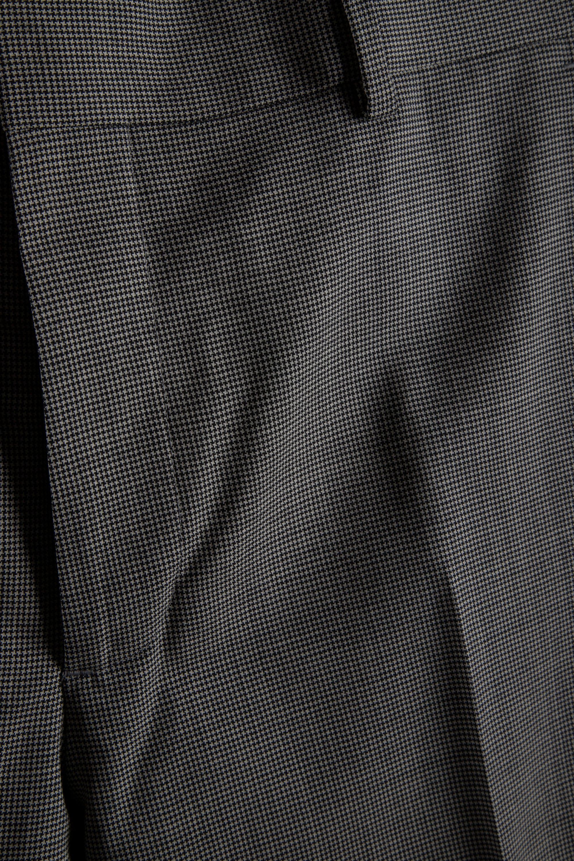 HOUNDSTOOTH SLIM SUIT PANTS BRILLIANT WHITE 5