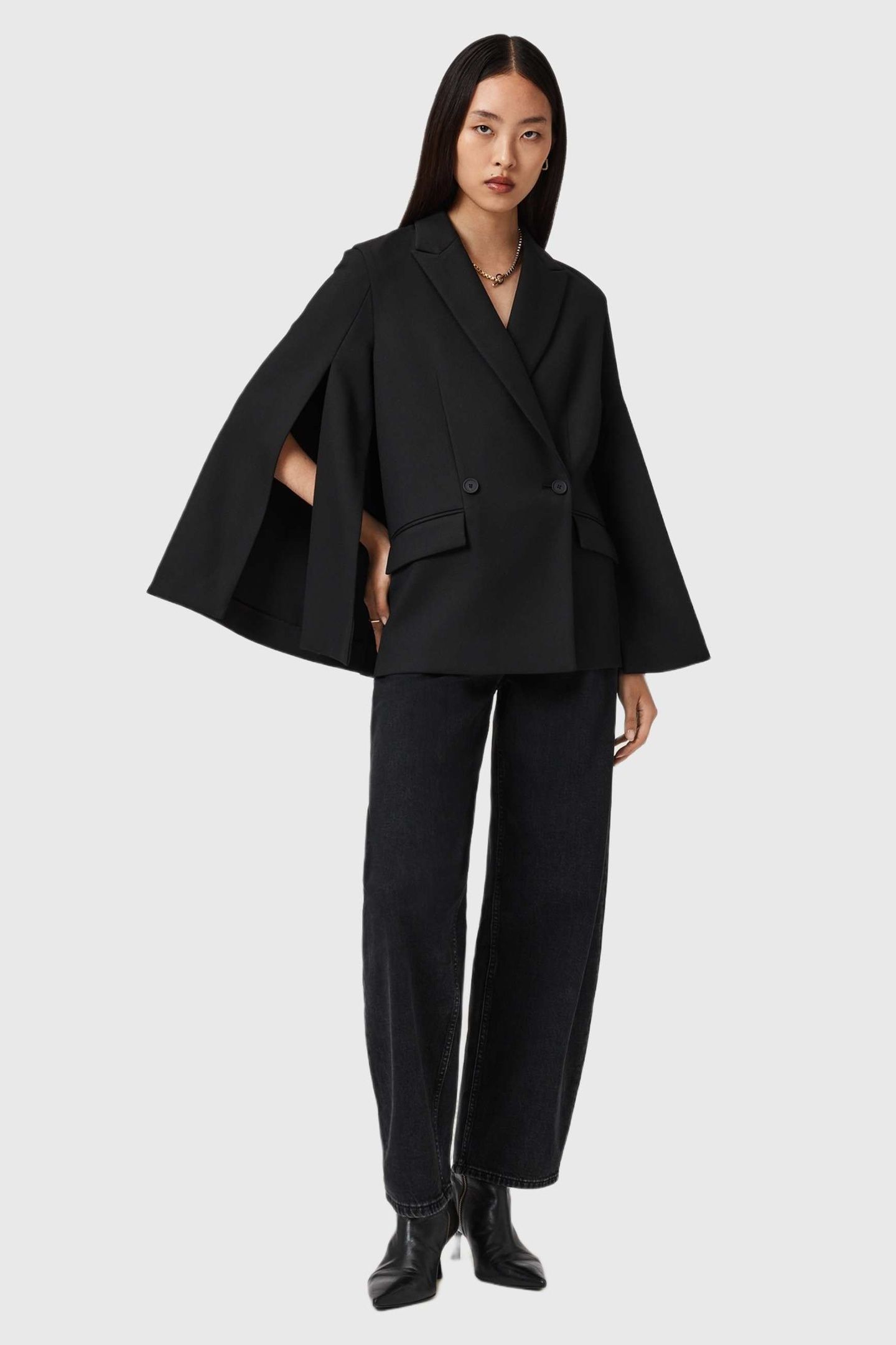 LUNA CAPE BLAZER BLACK 4
