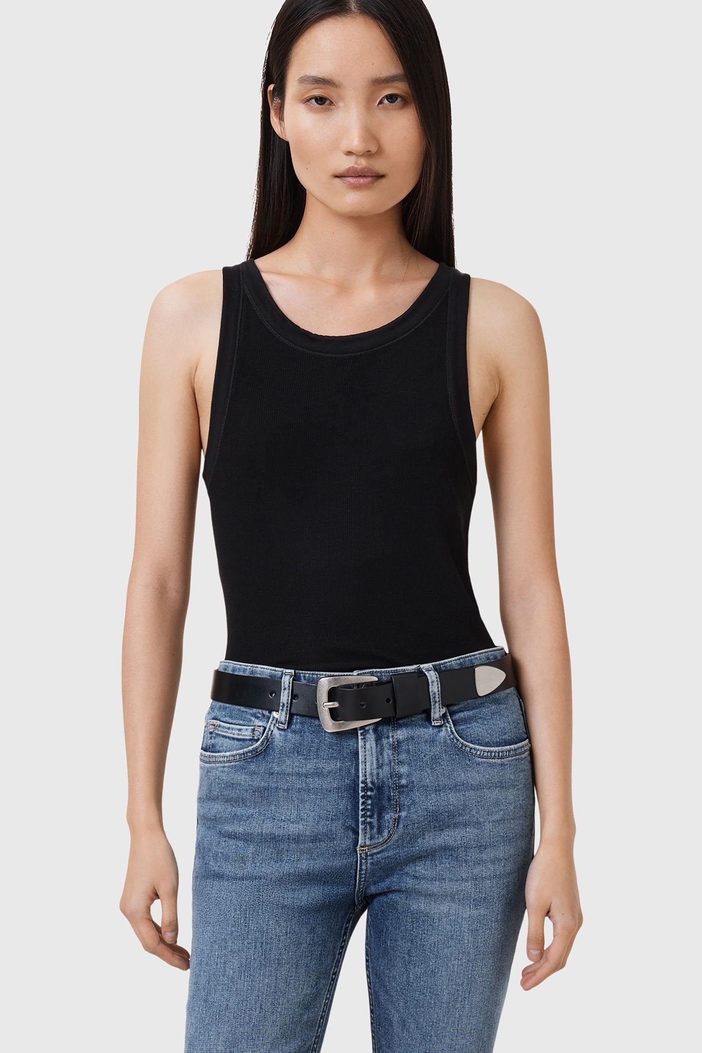 JIANNA BELT BLACK/ANTQ NICKEL 1