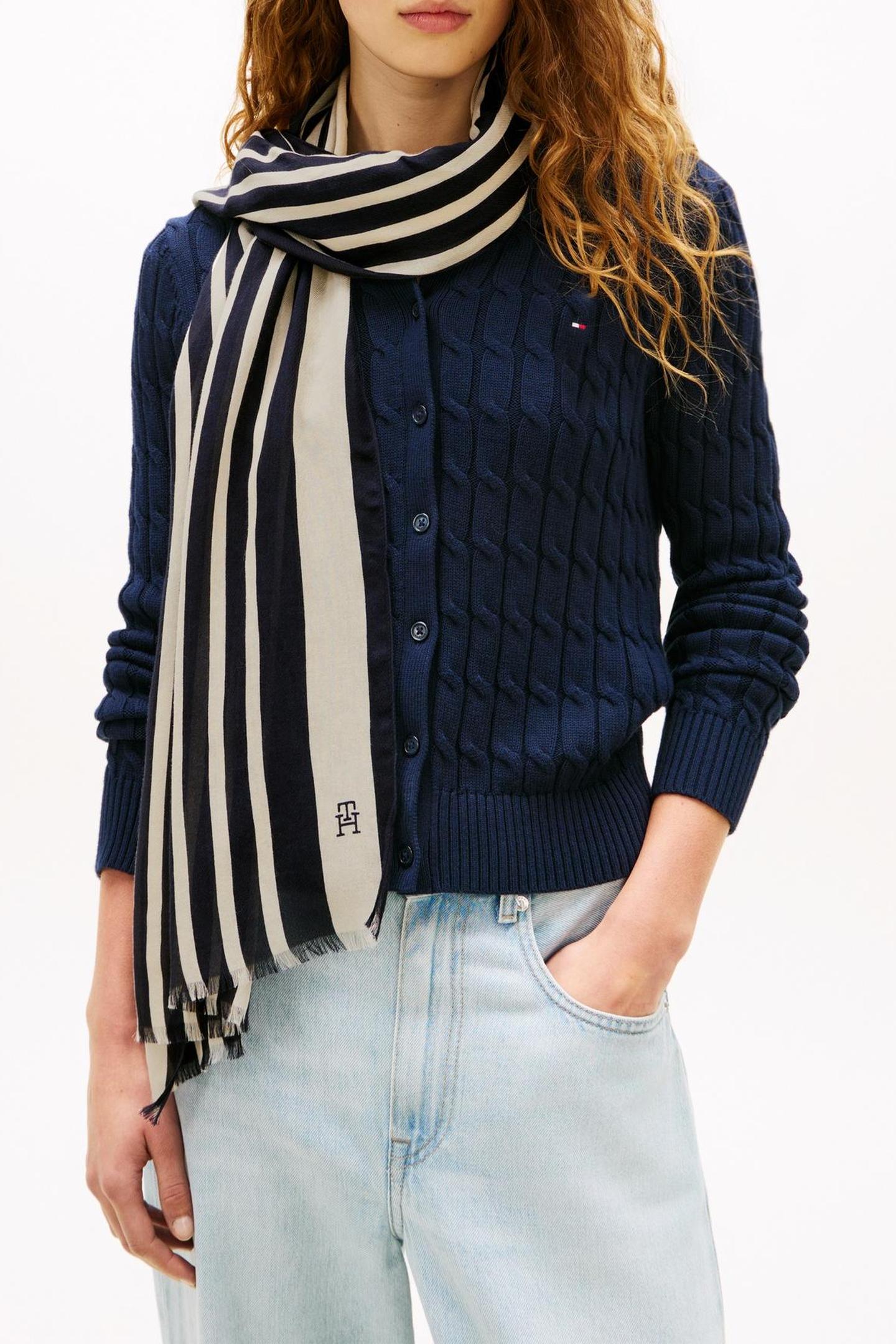 TH ELEVATED CHIC SCARF SPACE BLUE 1