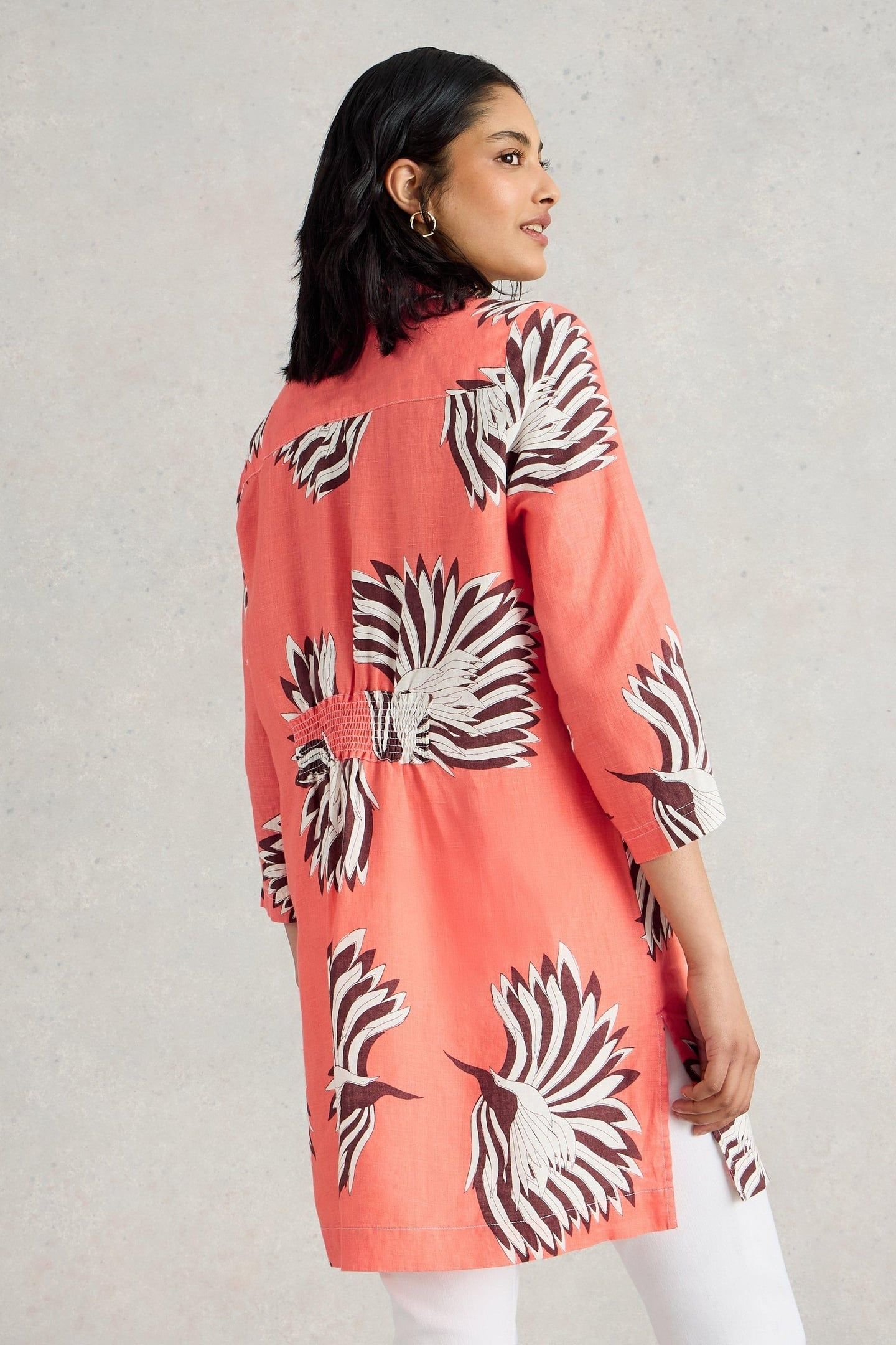 BLAKE LINEN TUNIC PINK PRINT 3