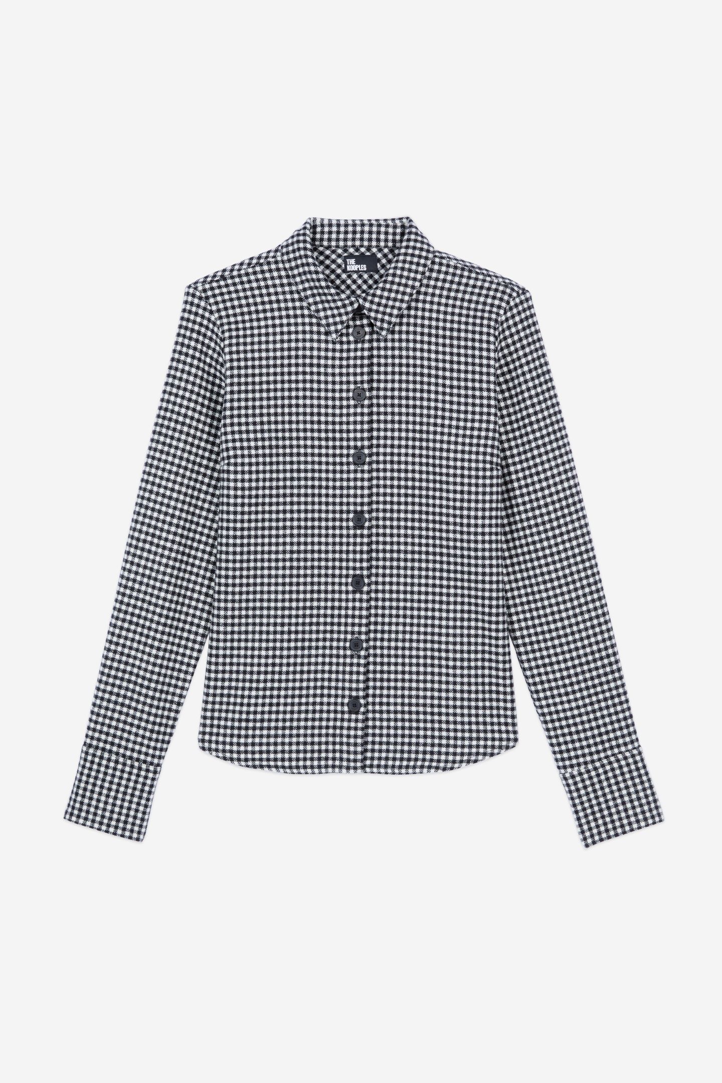 LONG-SLEEVED SHIRT W CLASSIC COLLAR BLACK WHITE 3