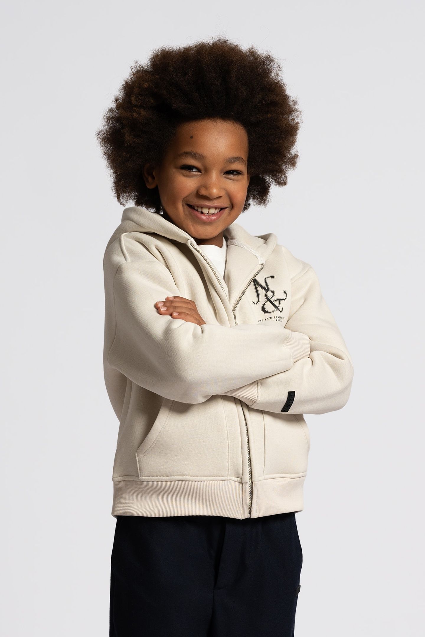 ROMAN OVERSIZED ZIP HOODIE SANDSTONE 1