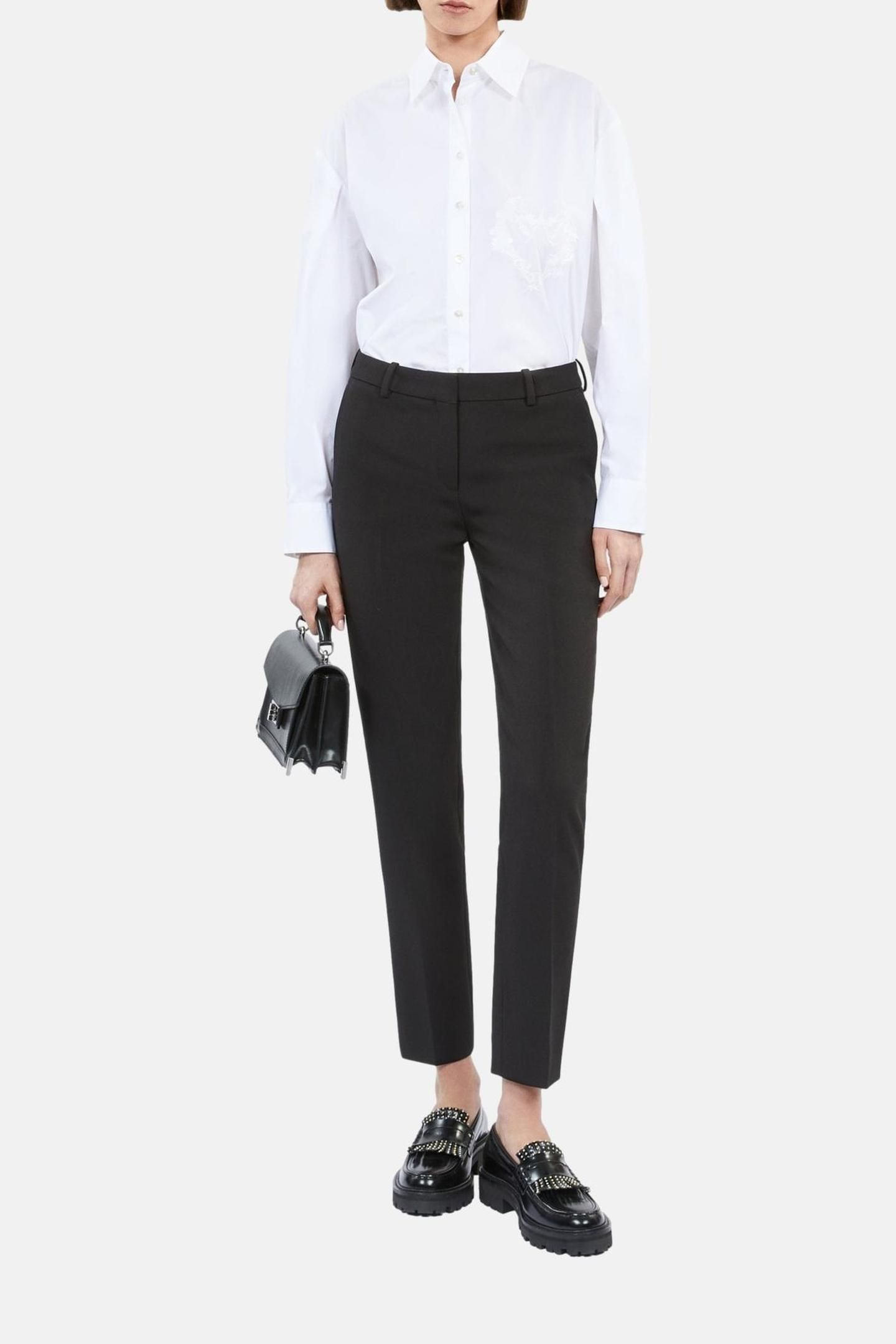 LONG-SLEEVED SHIRT WITH EMBROIDERY DETAIL WHITE 2