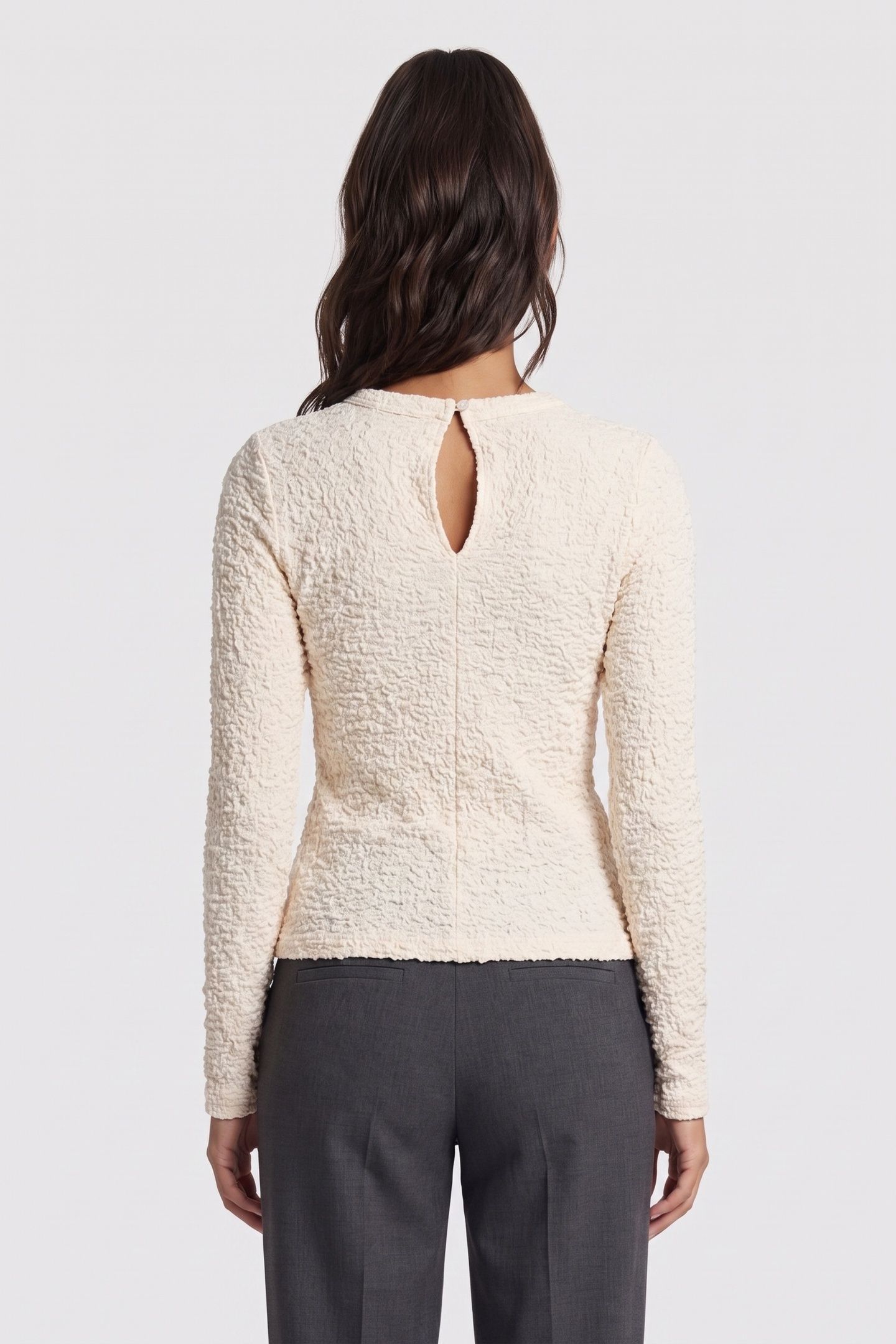 IVA CRINCLE TOP BEIGE 2