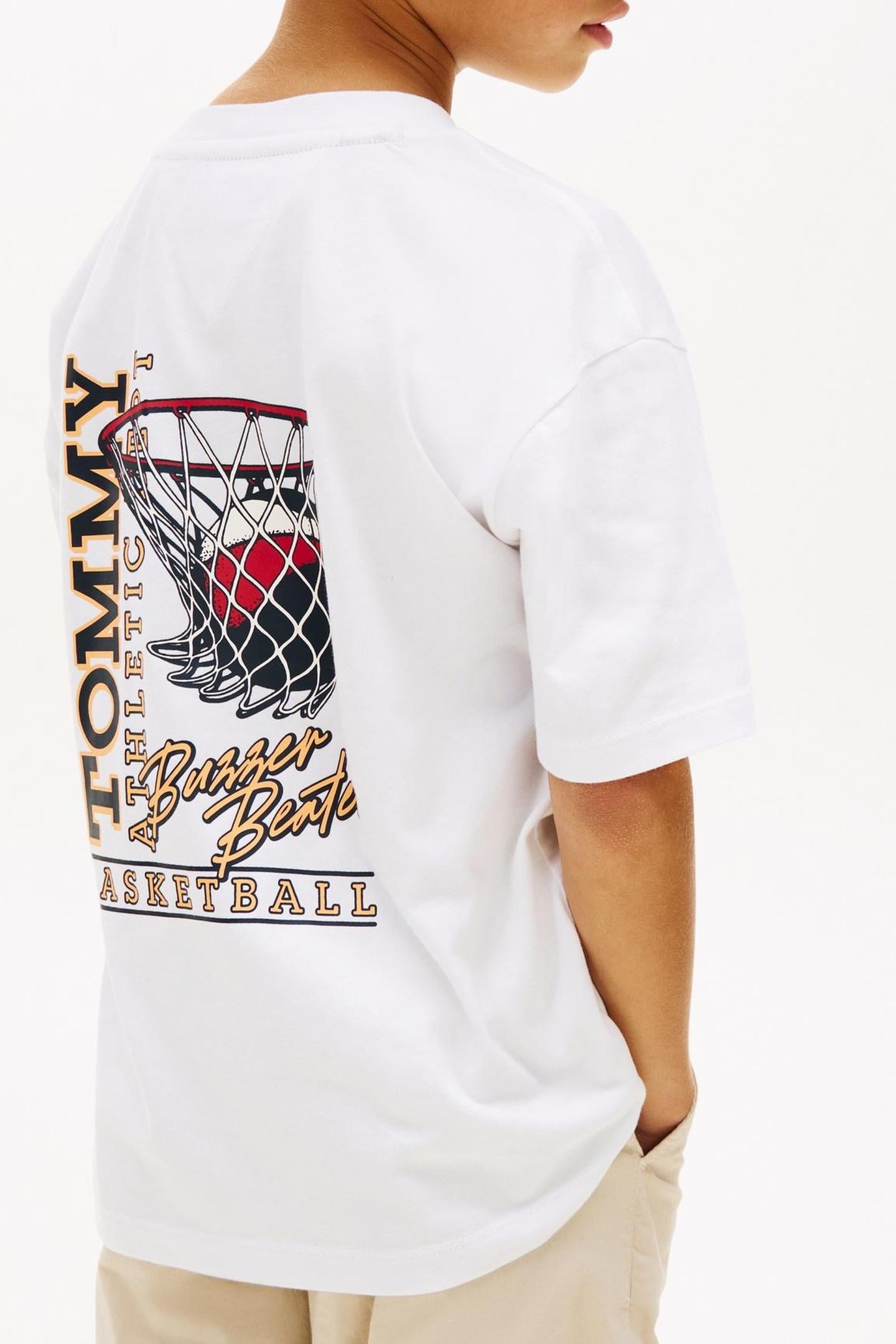 BOYS BASKETBALL GRAPHIC TEE WHITE 5