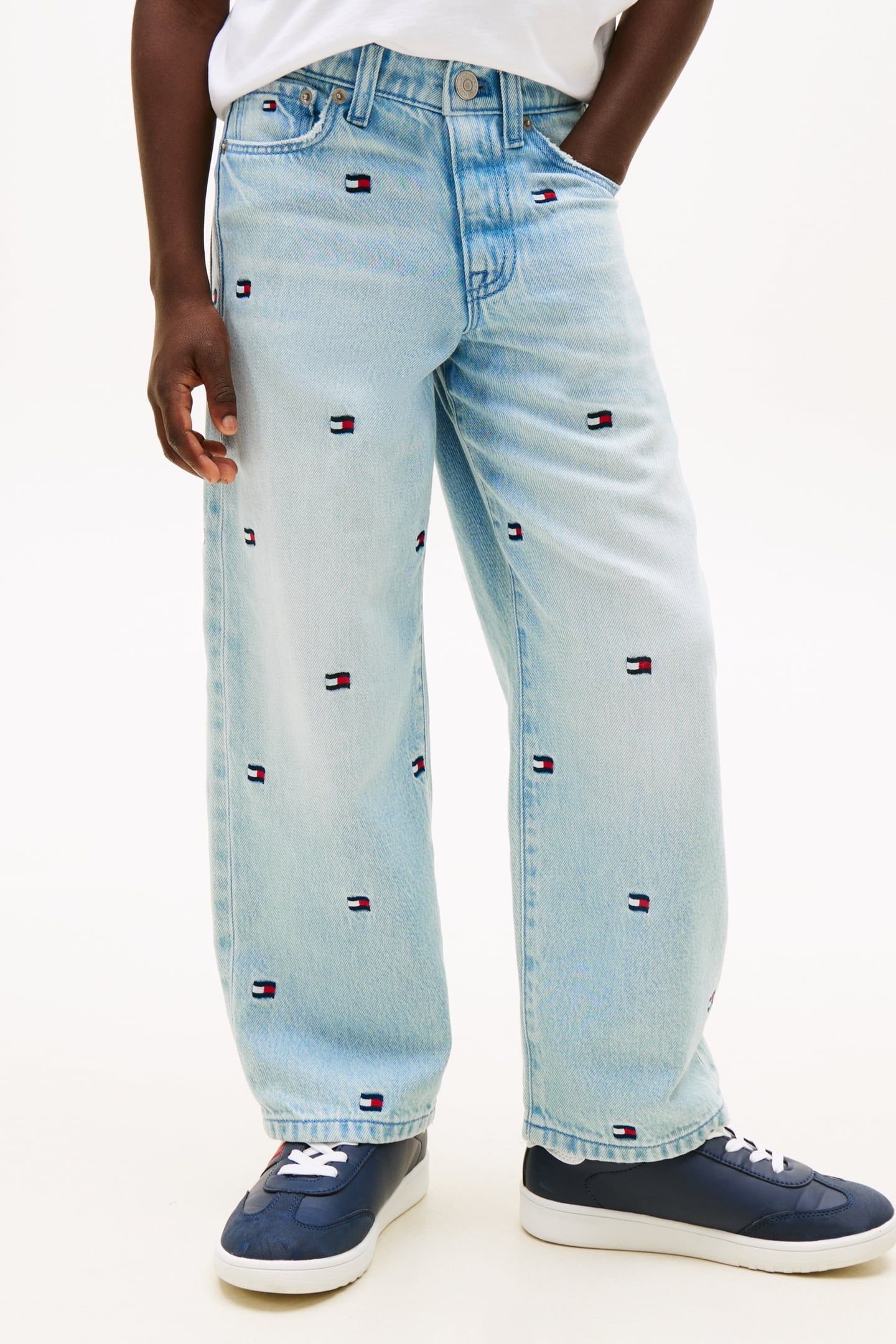 BOYS BAGGY WAVY FLAG LOOSE JEANS 3