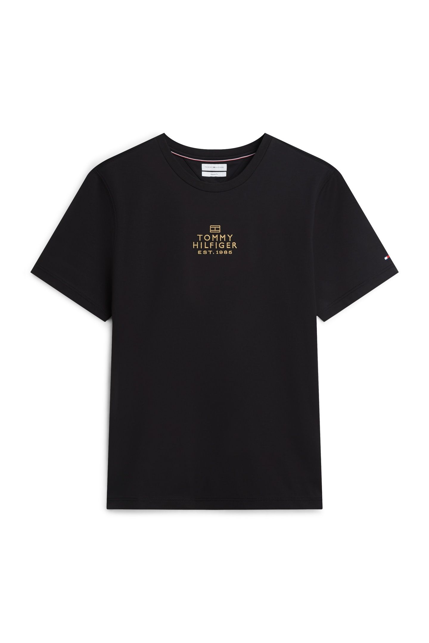 BRAND LOVE GOLD INTERLOCK T-SHIRT BLACK 4