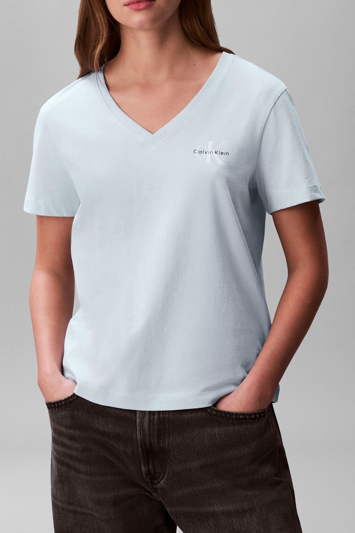 2-PACK V-NECK T-SHIRTS PLEIN AIR/BLACK 2