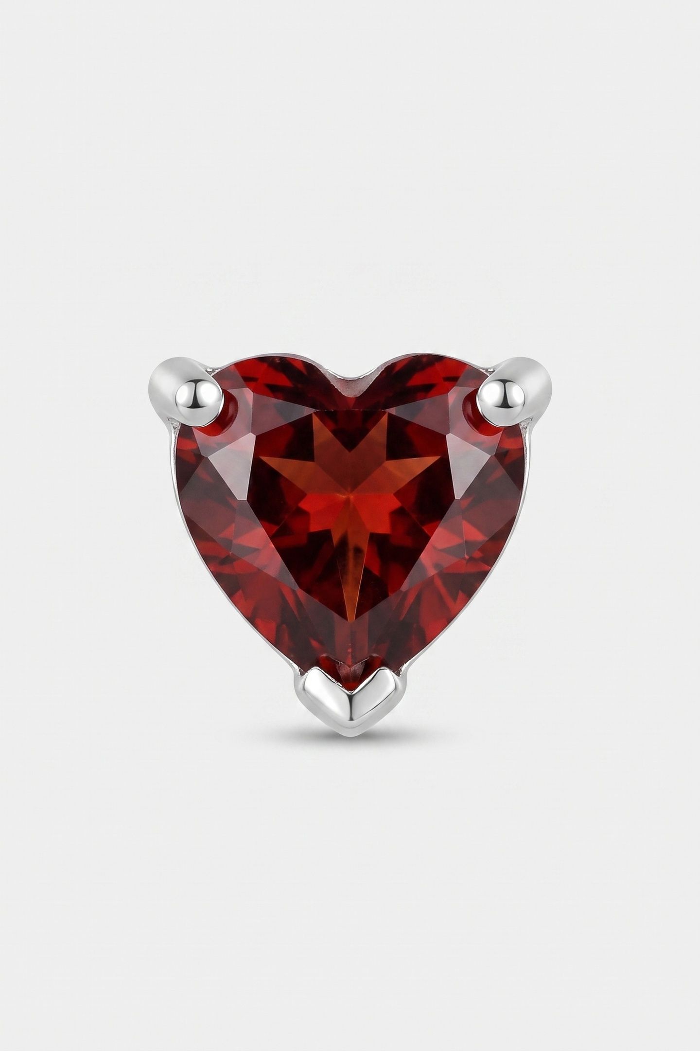 RED HEART OHRRINGE SILVER 3