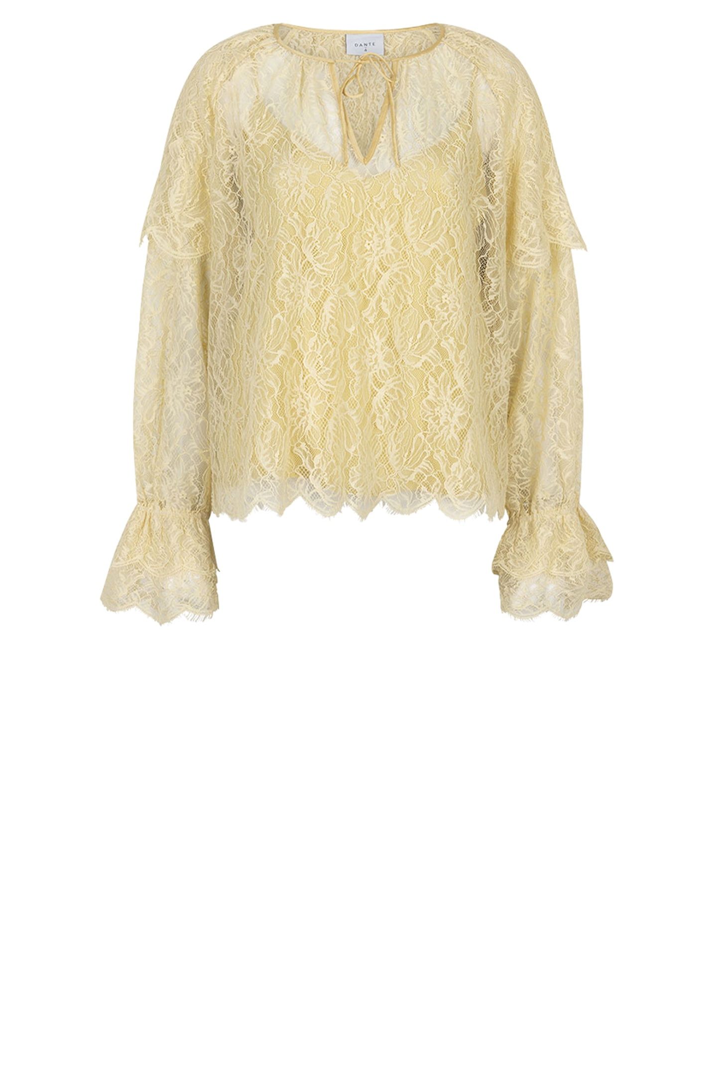 ZILAN BOHO DETAILED LACE TOP LIMONCELLO 5